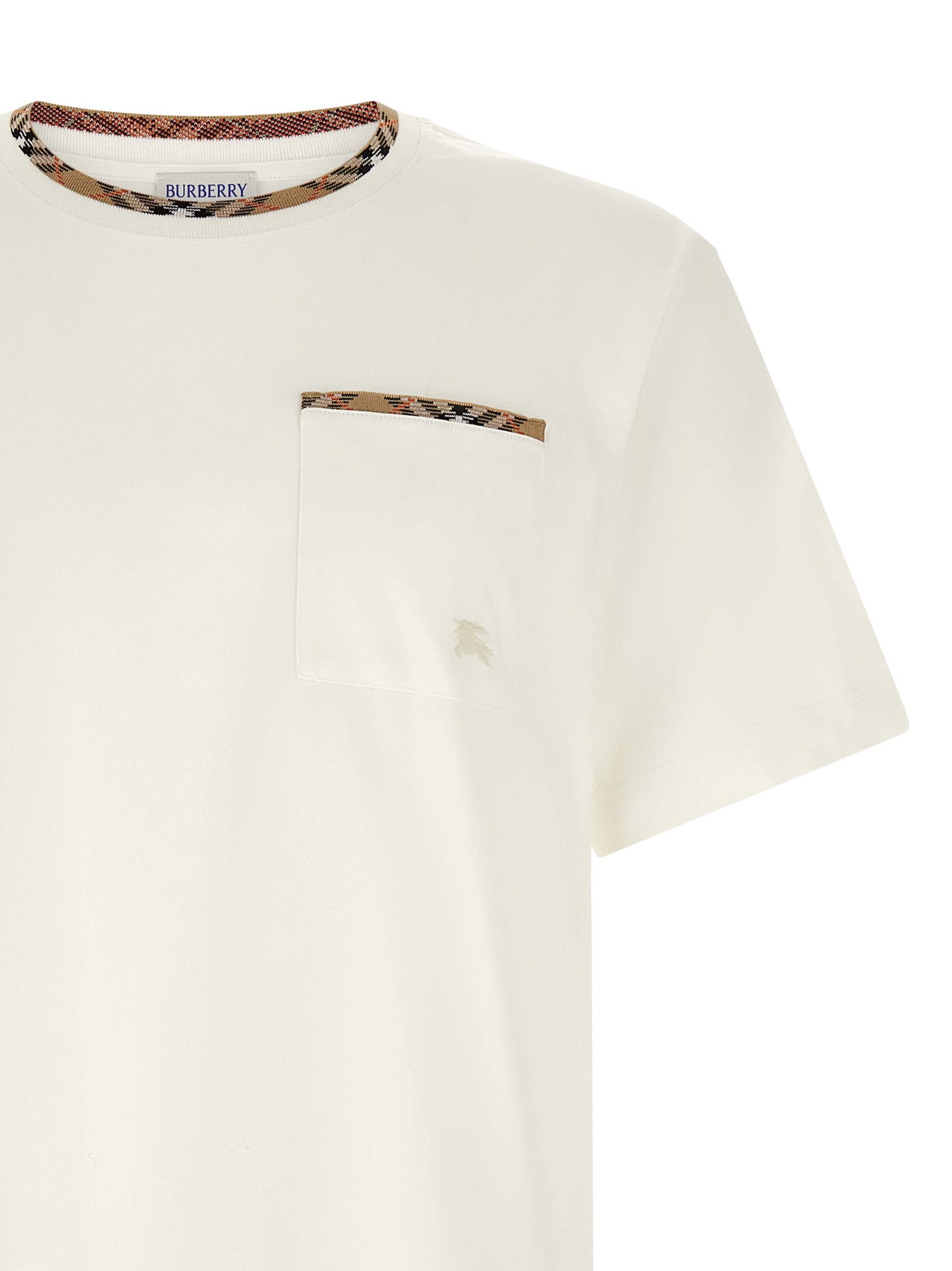 Burberry White Cotton T-Shirt