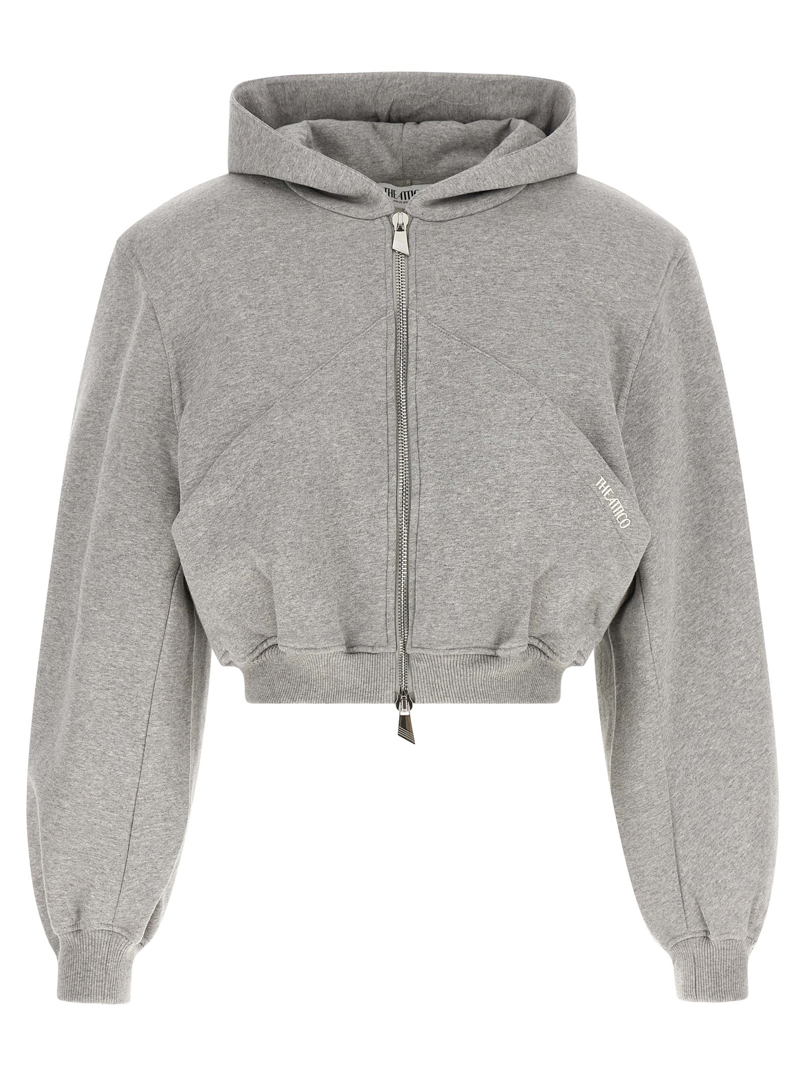 The Attico Gray Cotton Sweatshirt