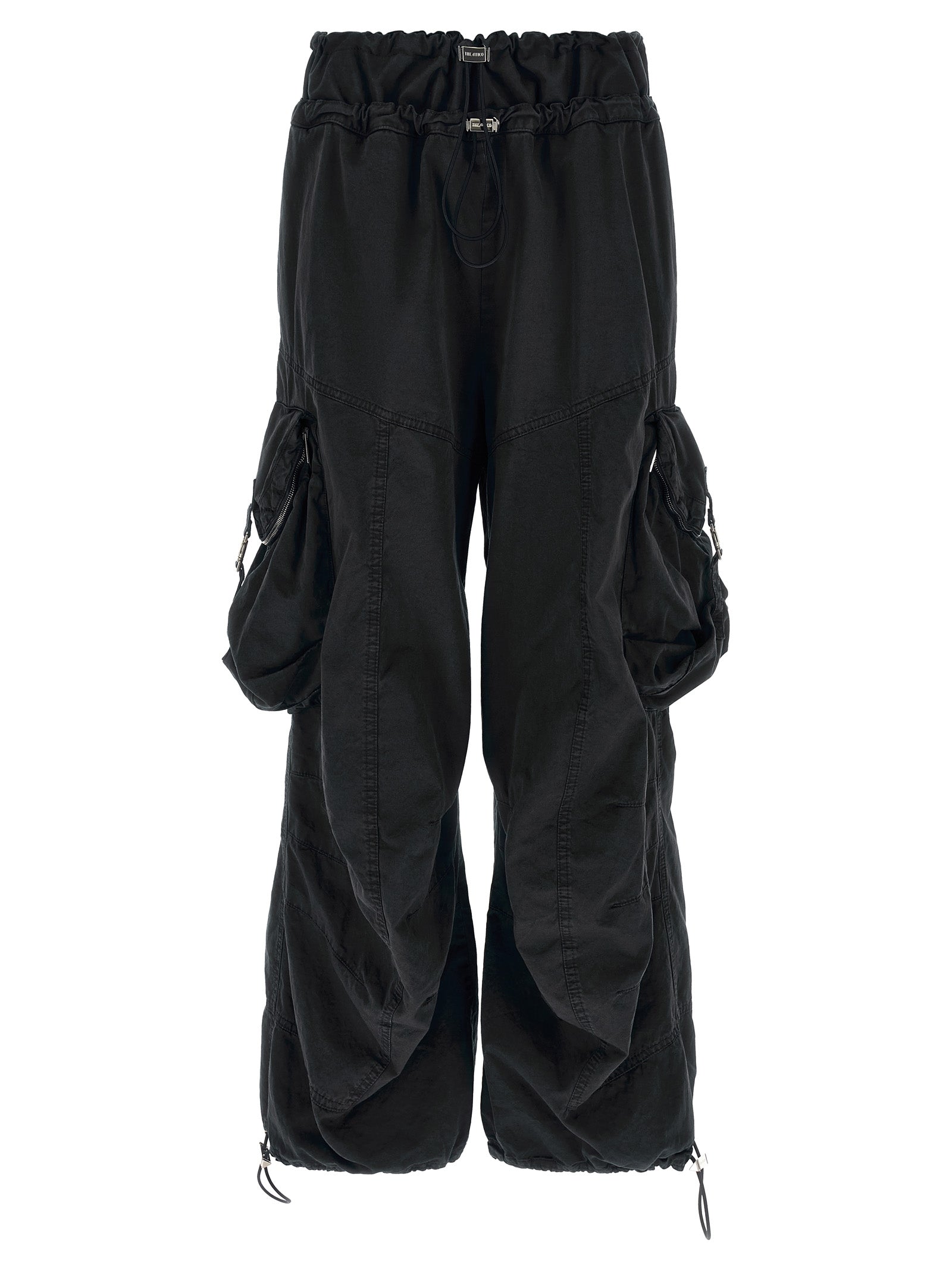 The Attico Black Cotton Cargo Pants