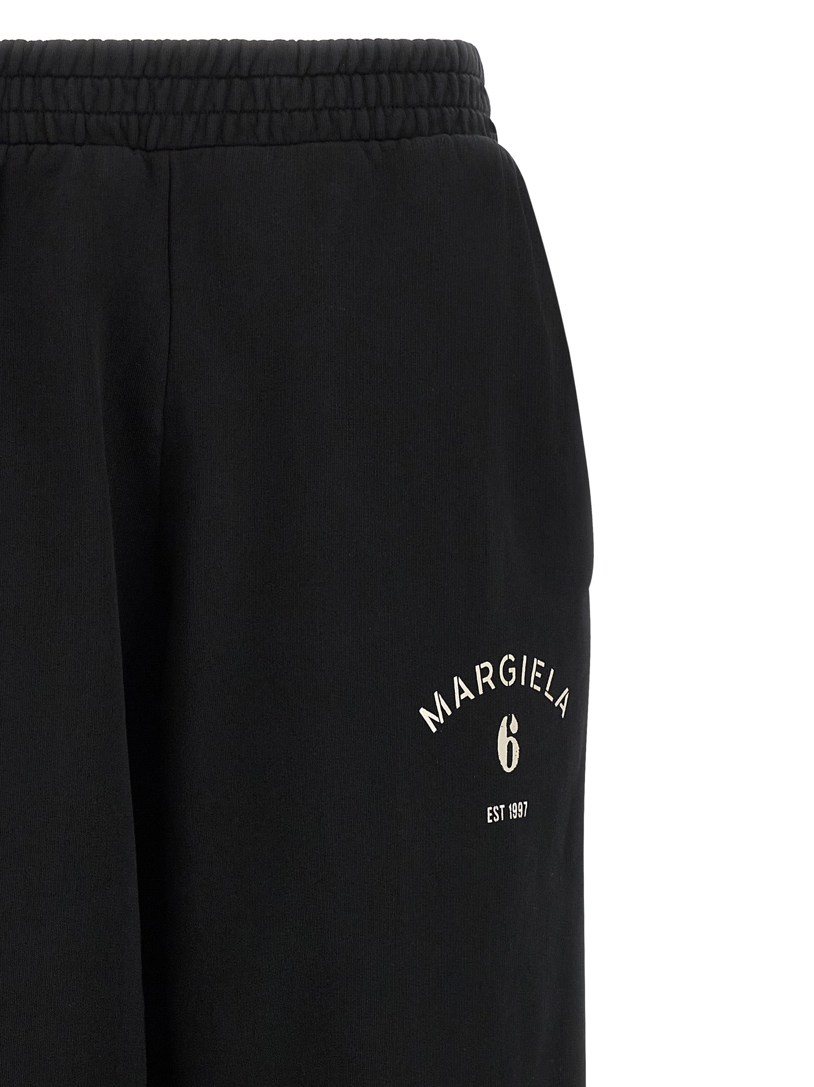 MM6 Maison Margiela Black Cotton Joggers (Workout Pants)