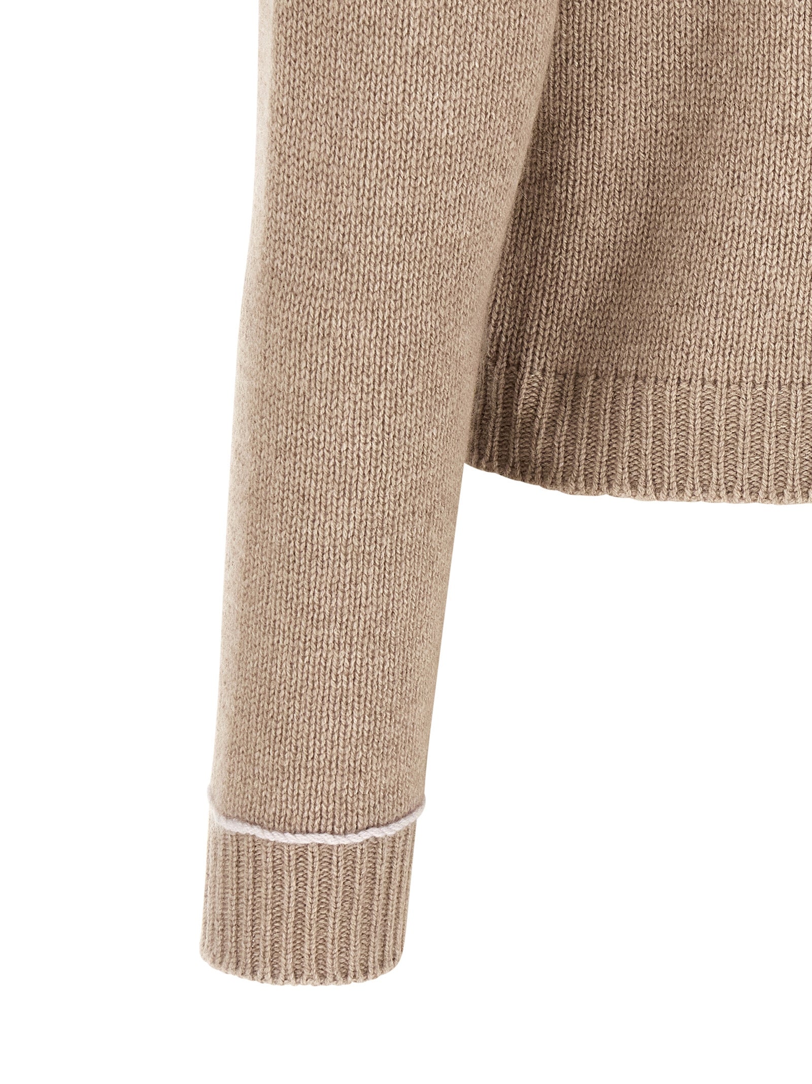 Fabiana Filippi Beige Virgin Wool Cardigan