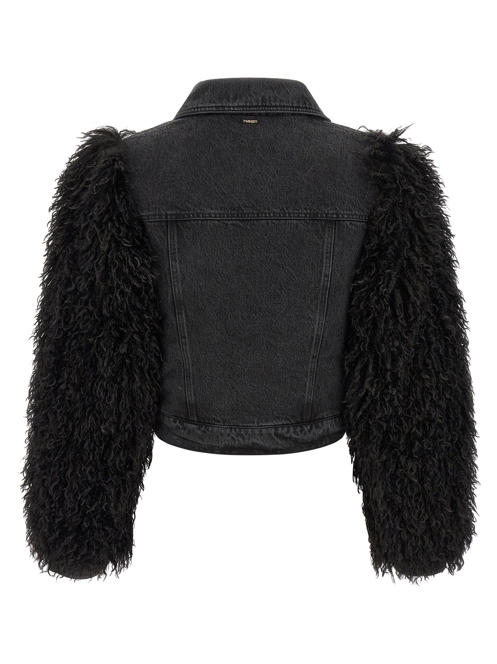 Twinset Black Cotton Denim Jacket