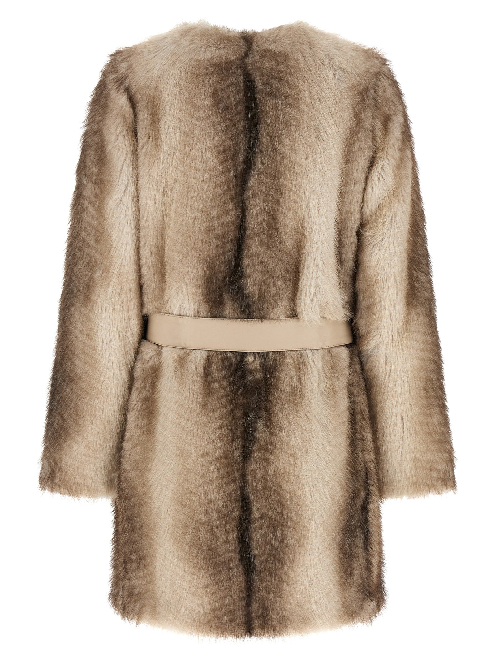 Twinset Brown Polyester Coat