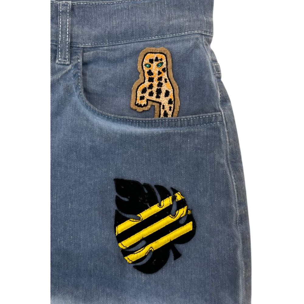 Mr&Mrs Italy Blue Cotton Women Shorts
