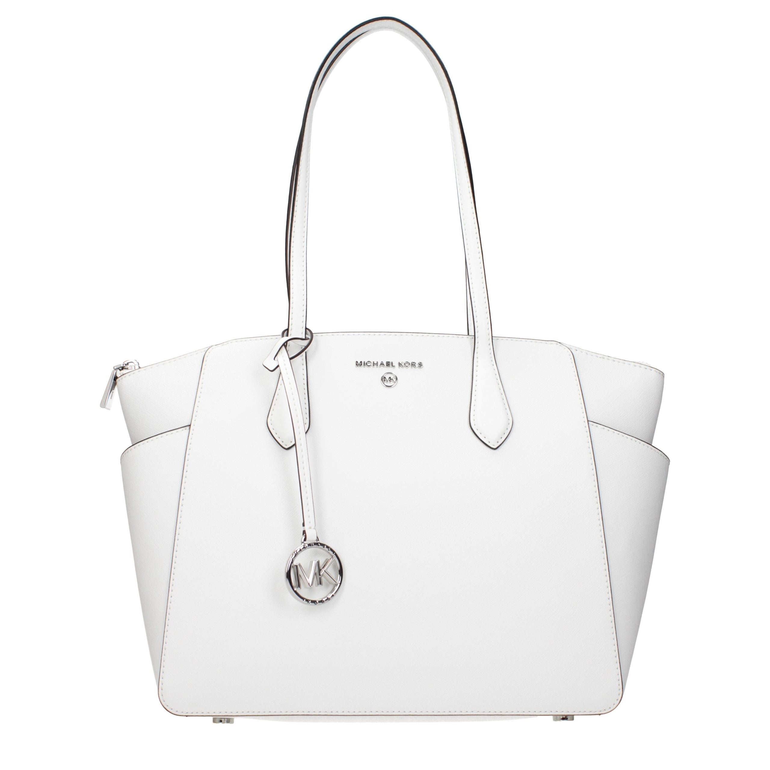 Michael Kors White Leather Shoulder Bag