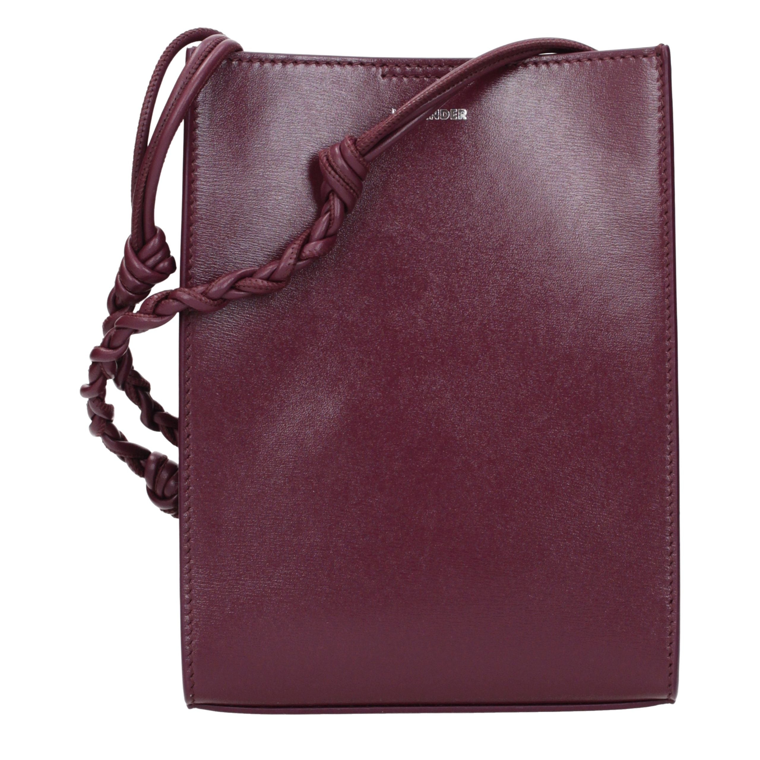 Jil Sander Purple Leather Crossbody Bag