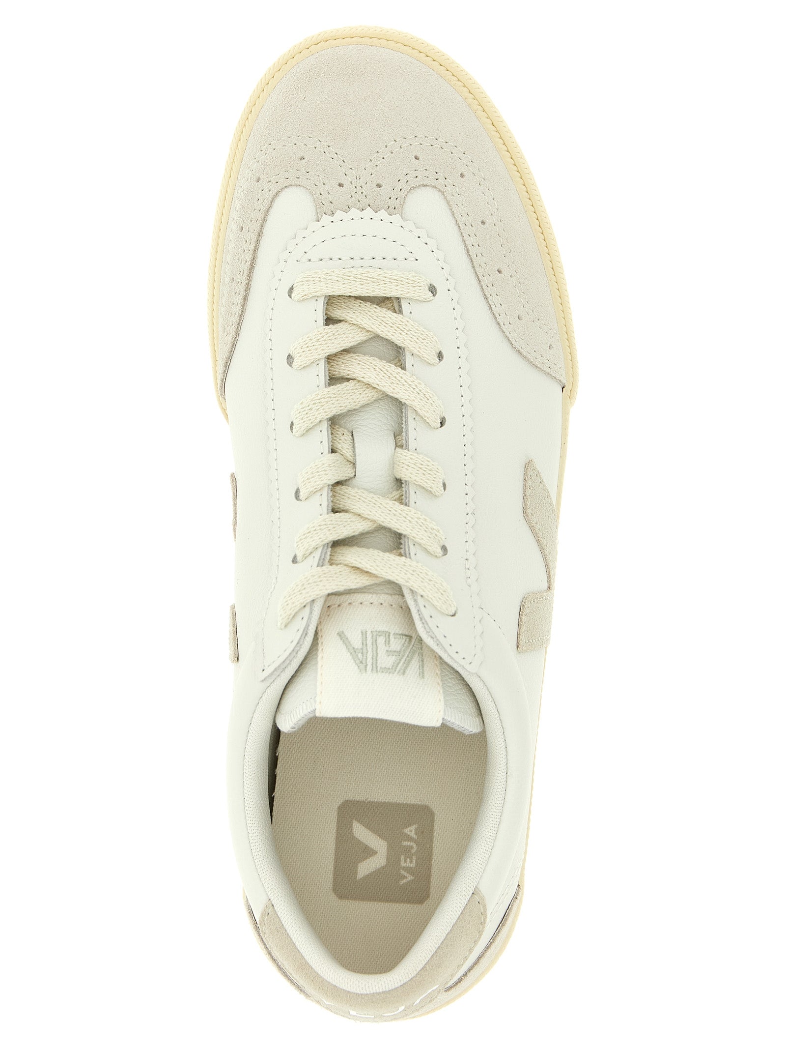 Veja Beige Genuine Leather Low Top Sneakers