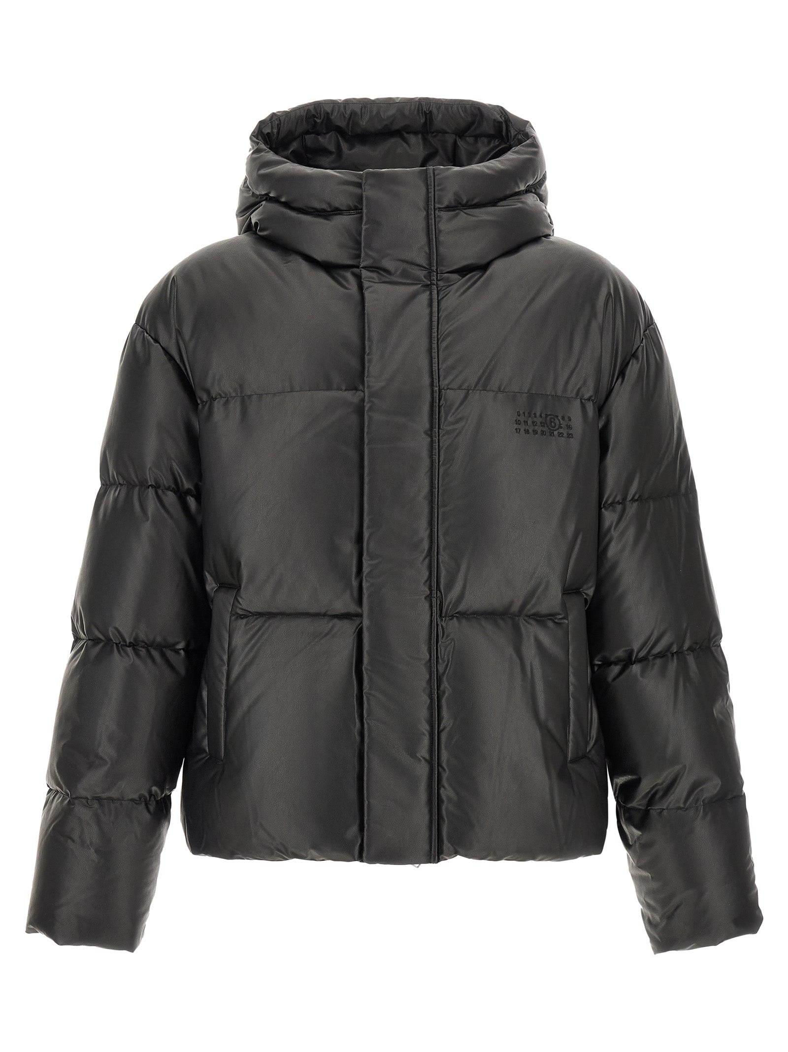 MM6 Maison Margiela Black Polyester Full-Length Jacket