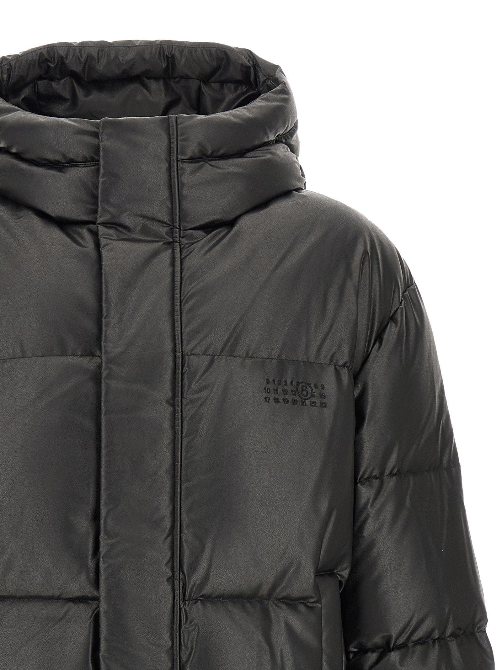 MM6 Maison Margiela Black Polyester Full-Length Jacket
