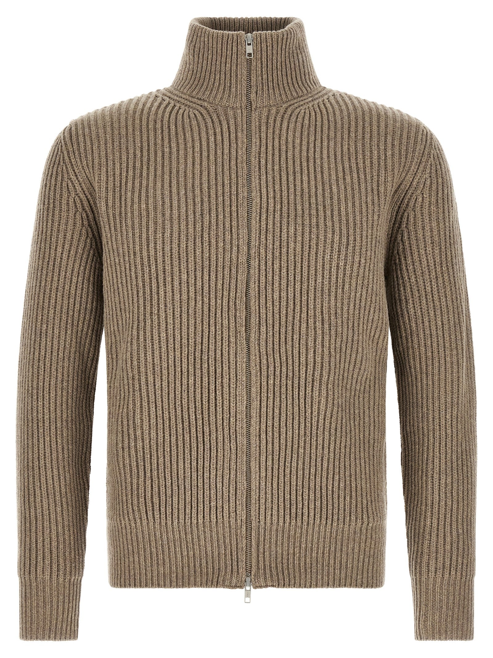 MM6 Maison Margiela Beige Wool Full-Length Jacket