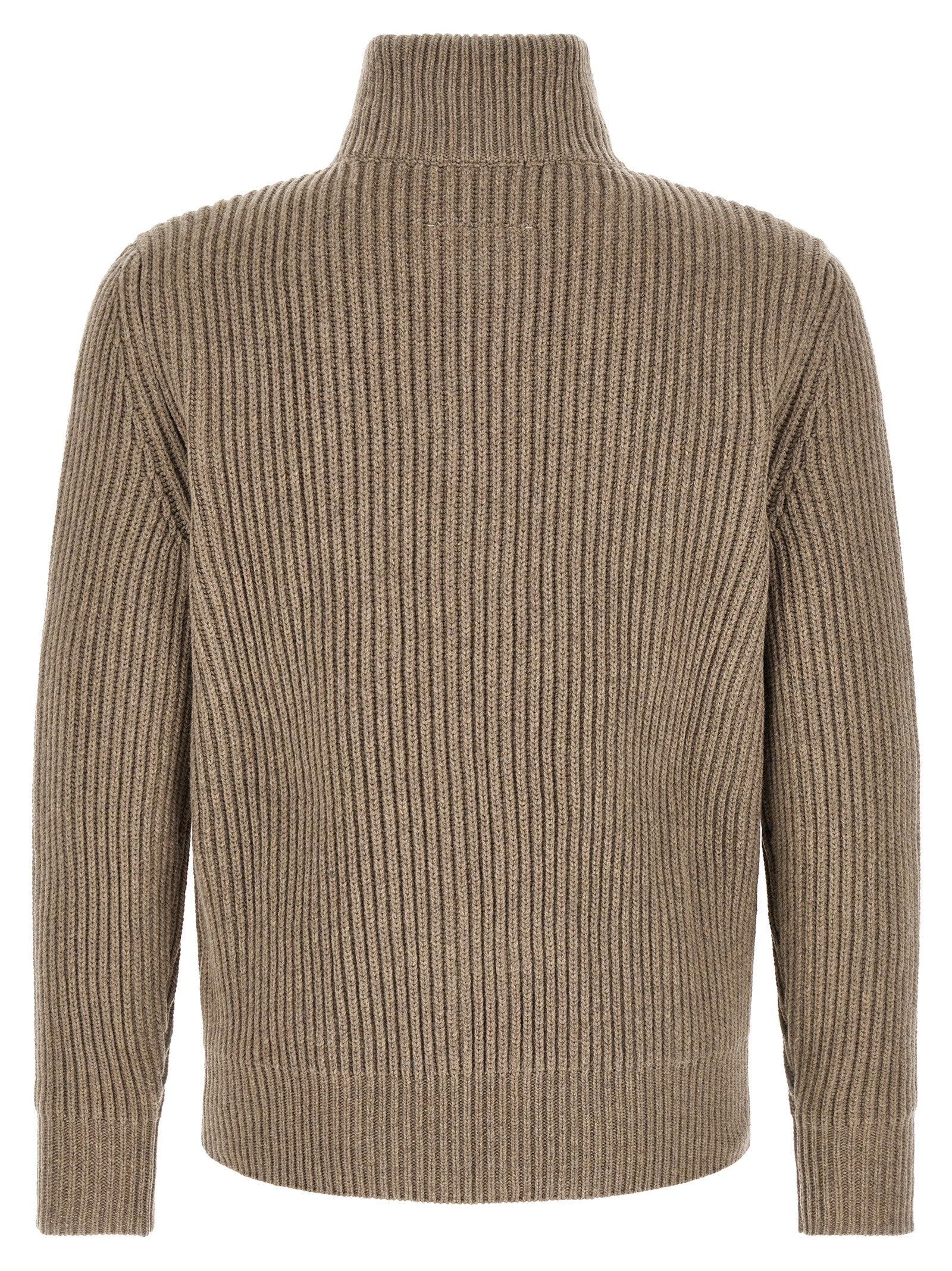 MM6 Maison Margiela Beige Wool Full-Length Jacket