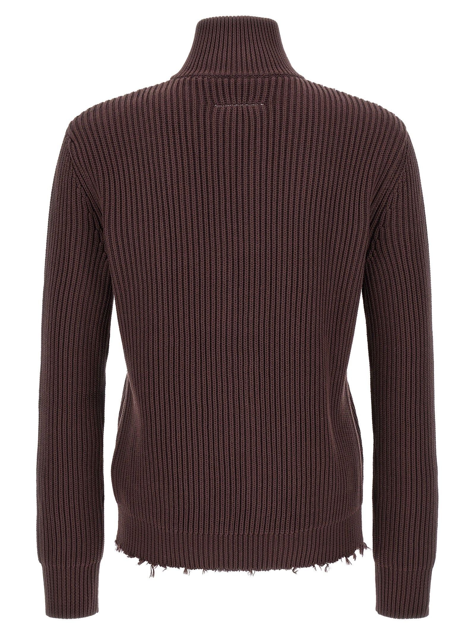 MM6 Maison Margiela Brown Cotton Cardigan