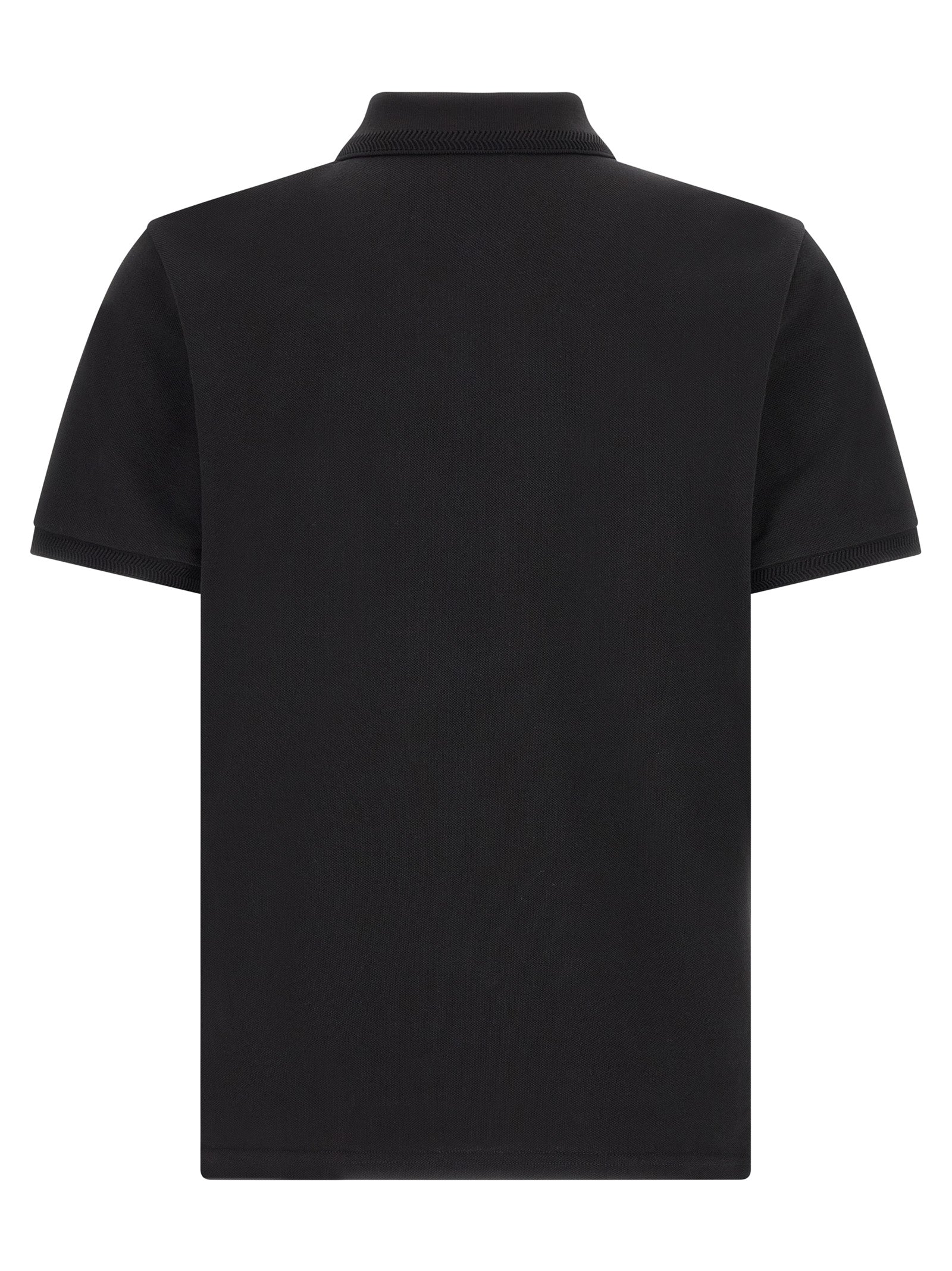 Moncler Black Cotton Polo Shirt