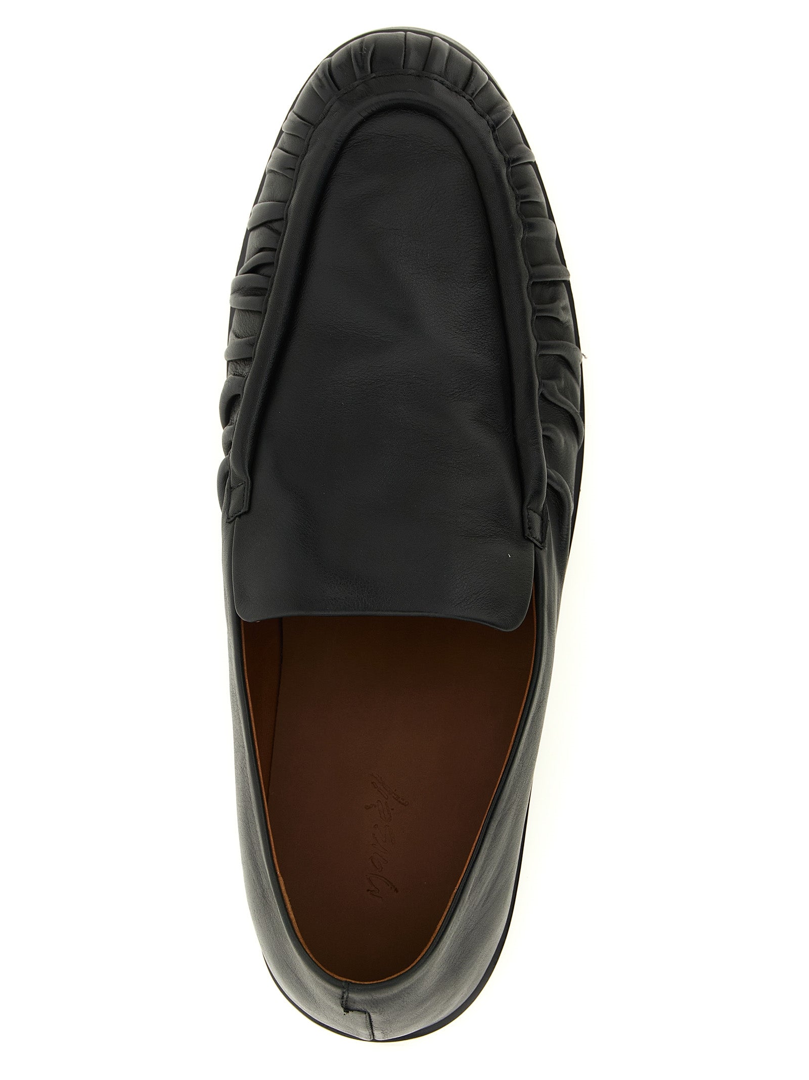 Marsell Black Calfskin Slip-On Loafers