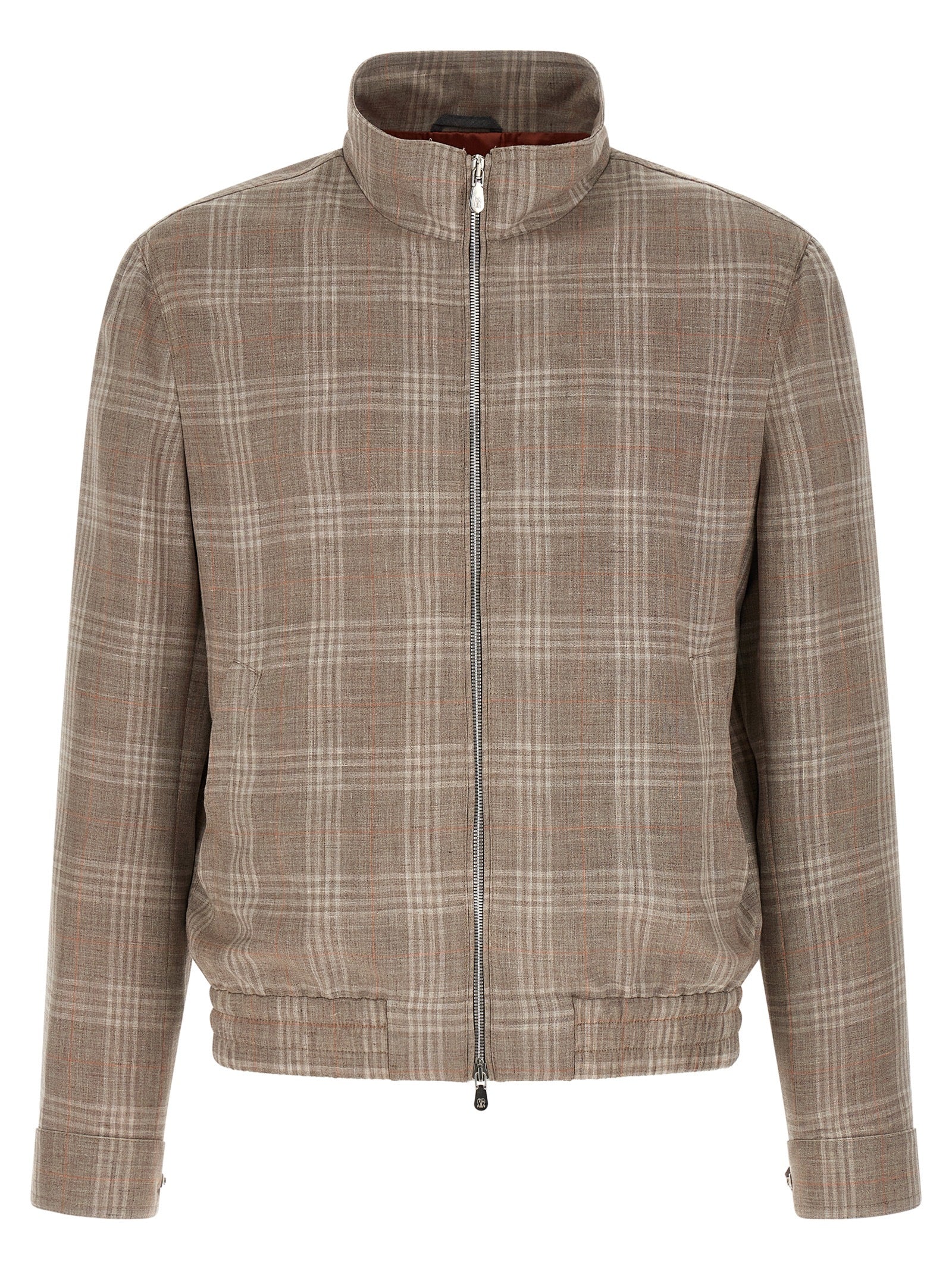 Brunello Cucinelli Brown Wool Full-Length Jacket
