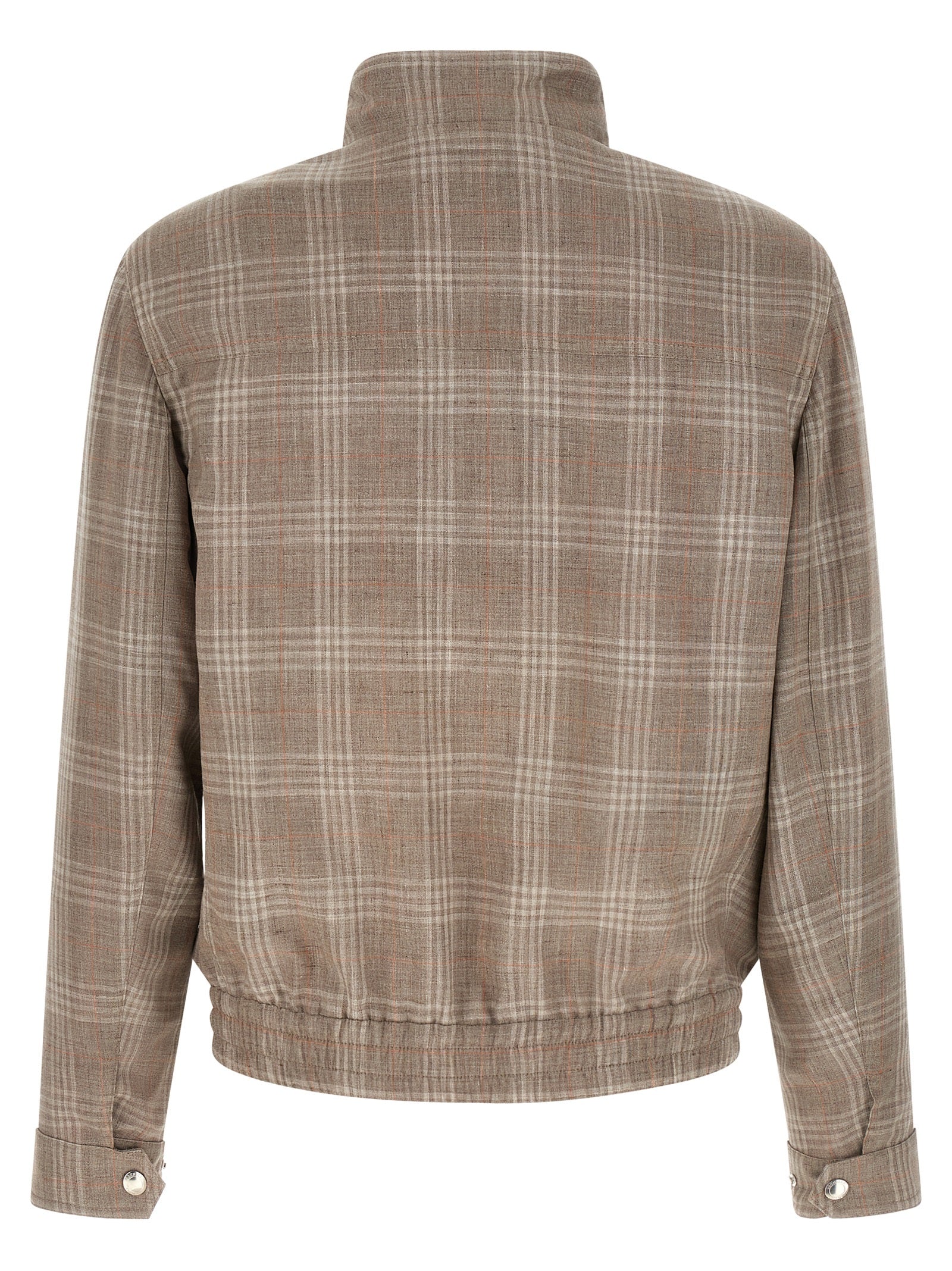 Brunello Cucinelli Brown Wool Full-Length Jacket
