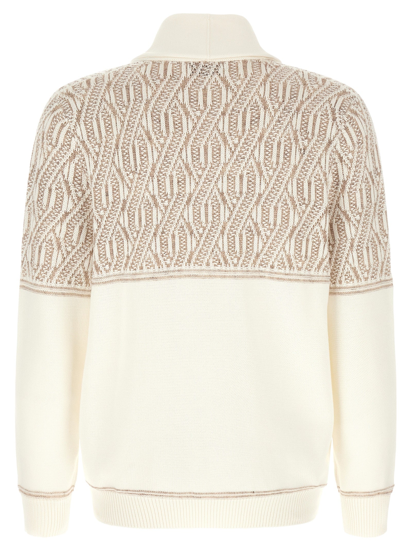 Brunello Cucinelli Beige Cotton Cardigan