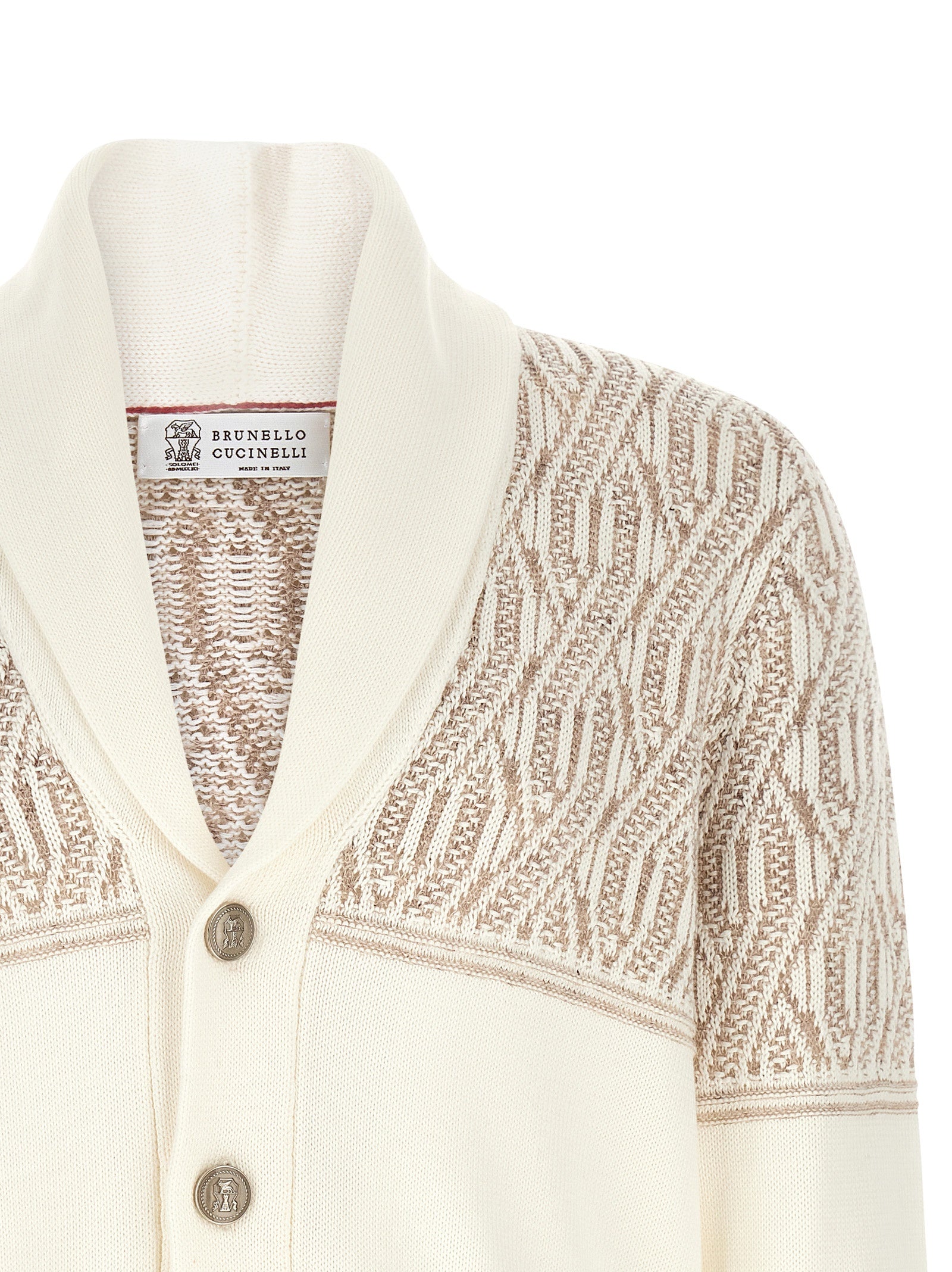 Brunello Cucinelli Beige Cotton Cardigan
