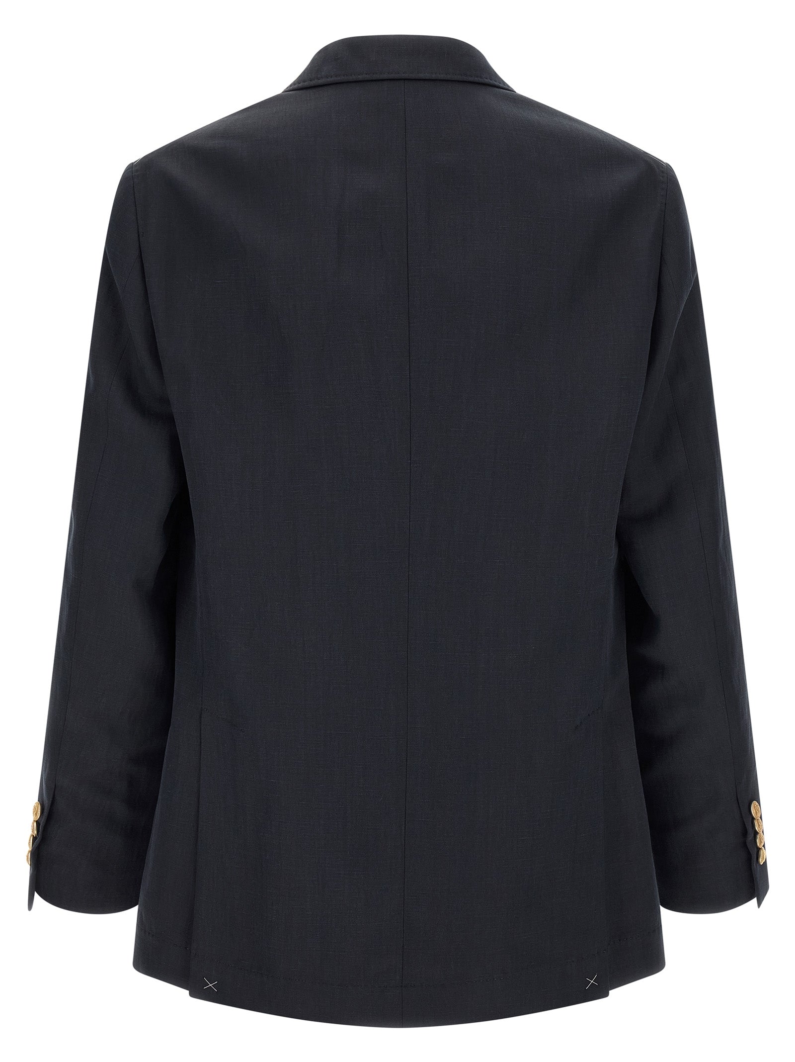 Brunello Cucinelli Blue Silk Blazer