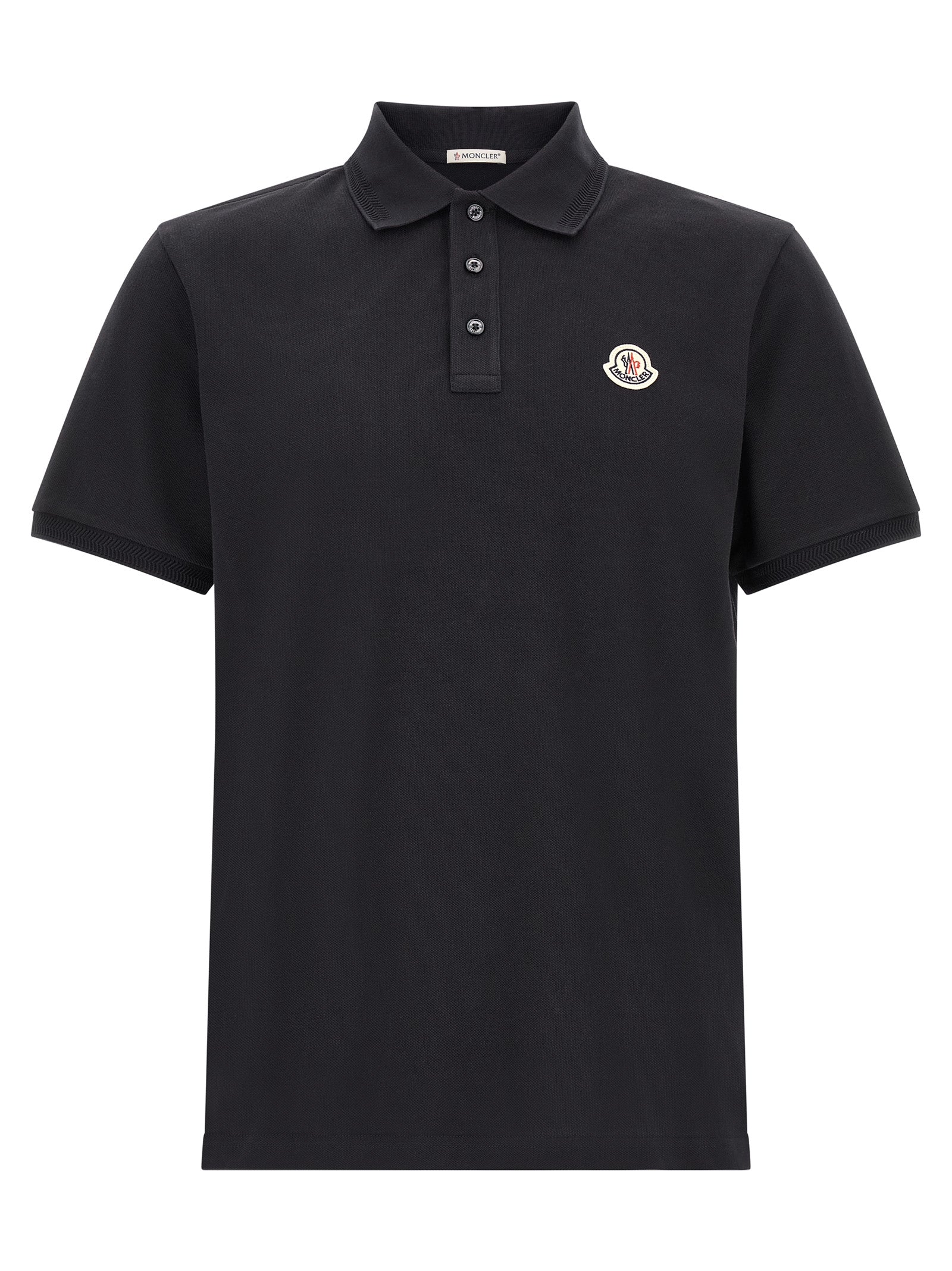 Moncler Blue Cotton Polo Shirt