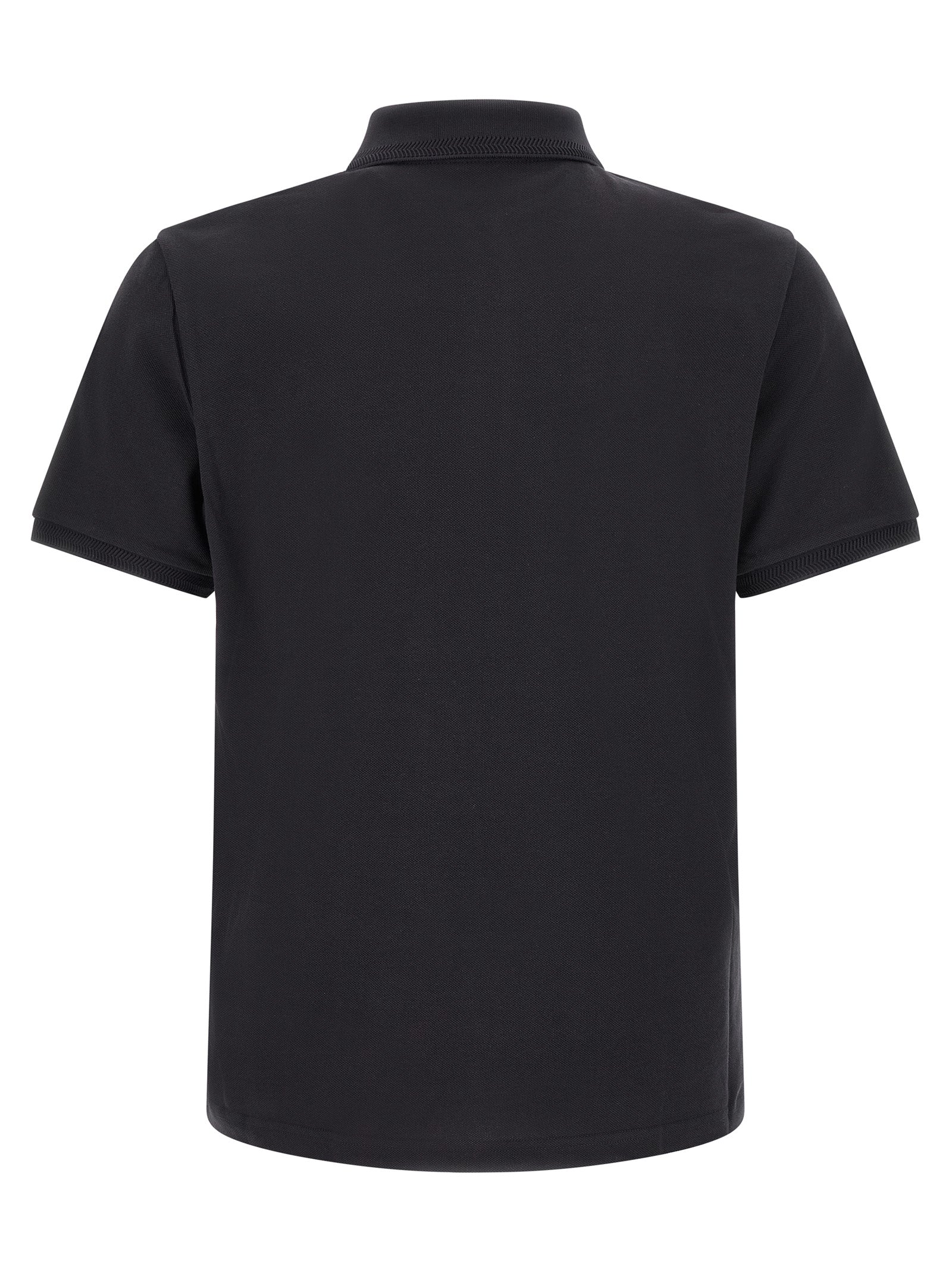 Moncler Blue Cotton Polo Shirt