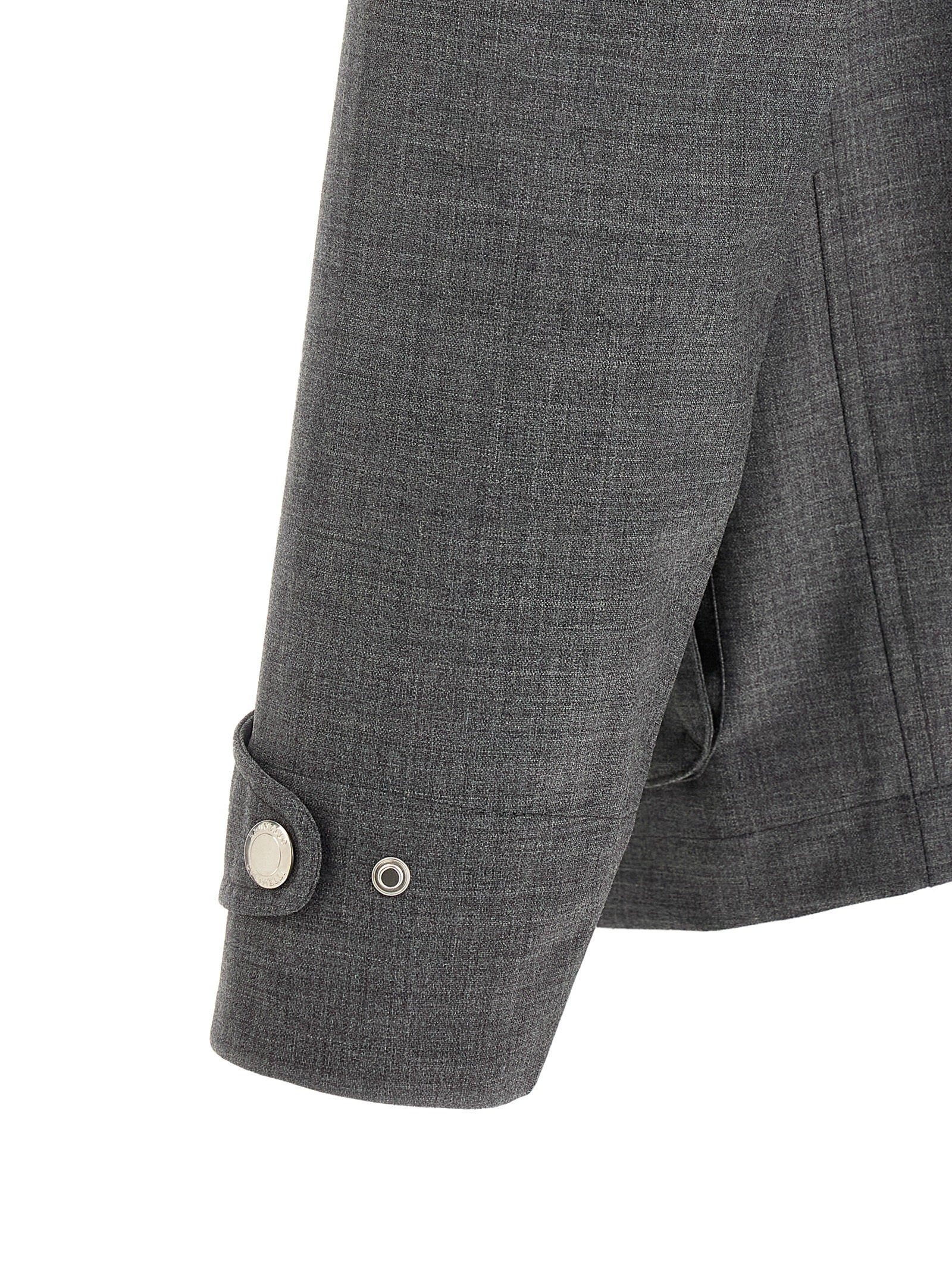 Brunello Cucinelli Gray Virgin Wool Full-Length Jacket