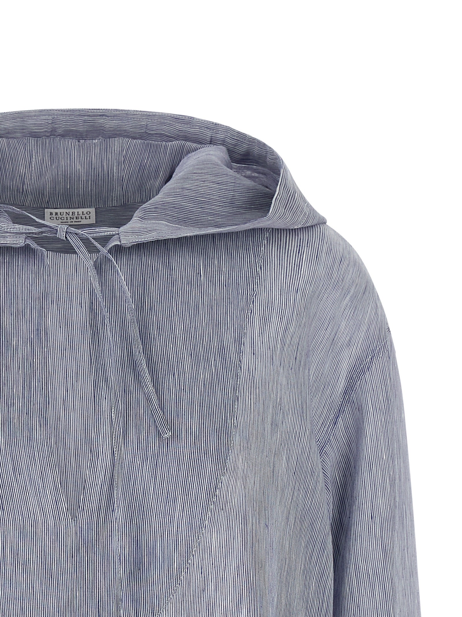 Brunello Cucinelli Blue Linen Blouse