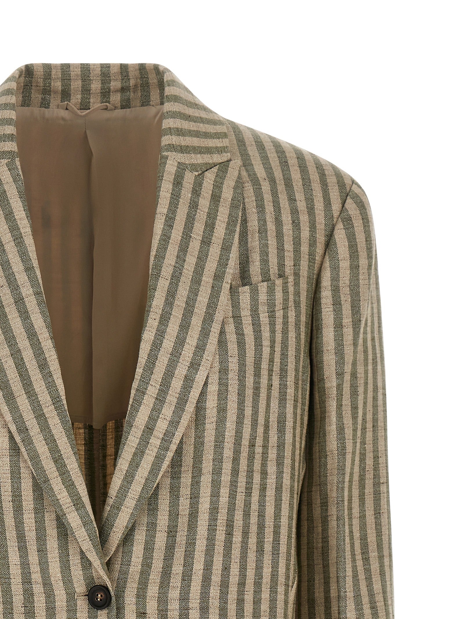 Brunello Cucinelli Bicolor Linen Blazer