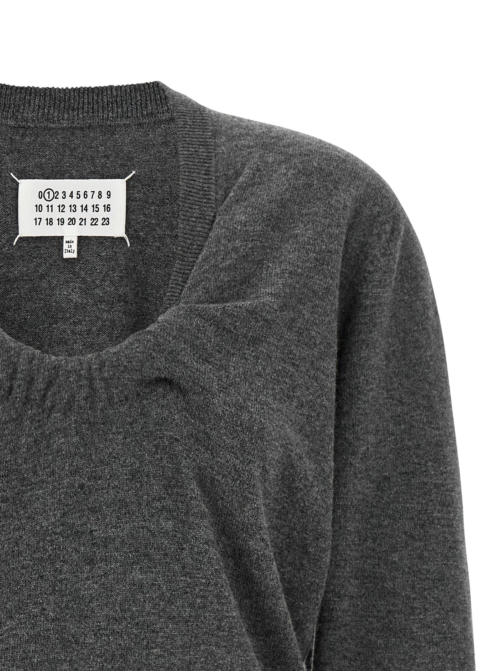 Maison Margiela Gray Virgin Wool Cardigan