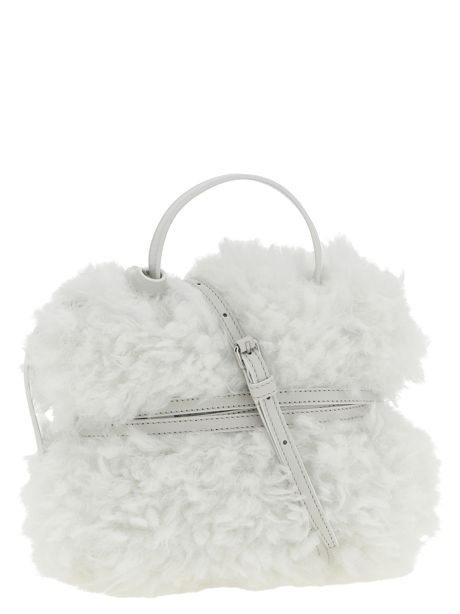 Moschino White Leather Handbag