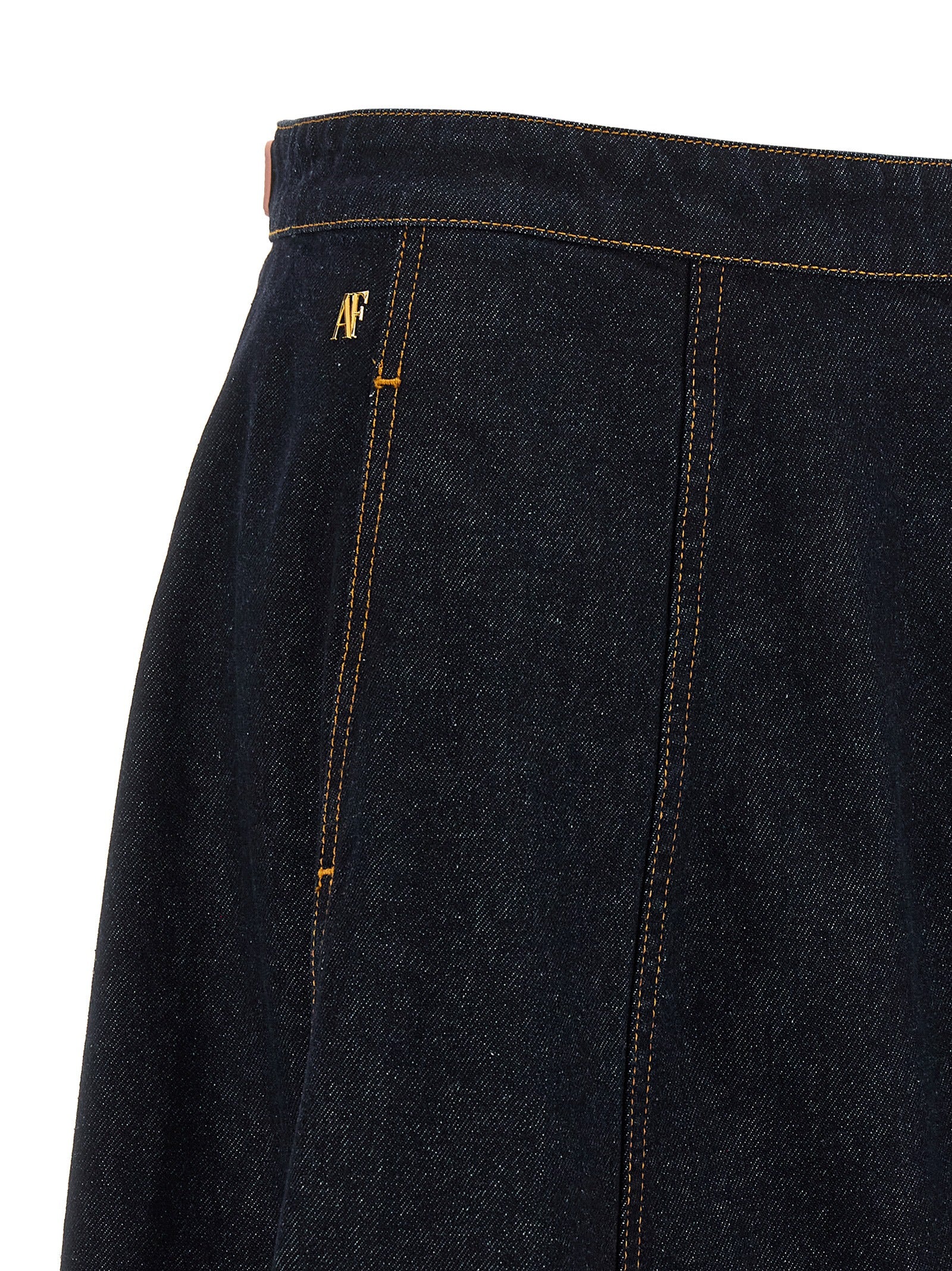 Alberta Ferretti Blue Cotton Mini Skirt