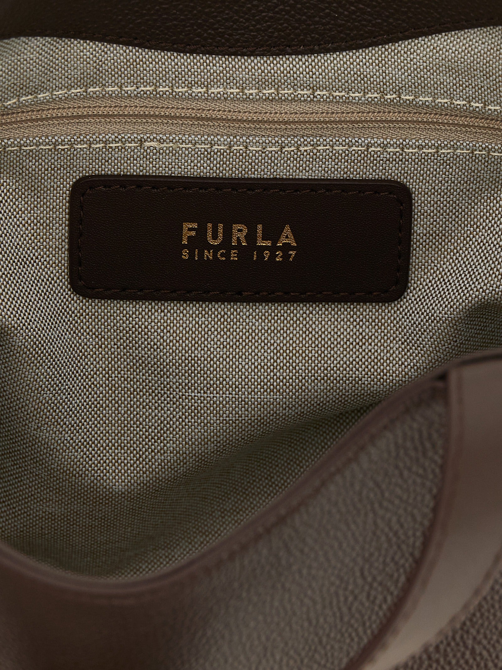 Furla Brown Calfskin Tote Bag