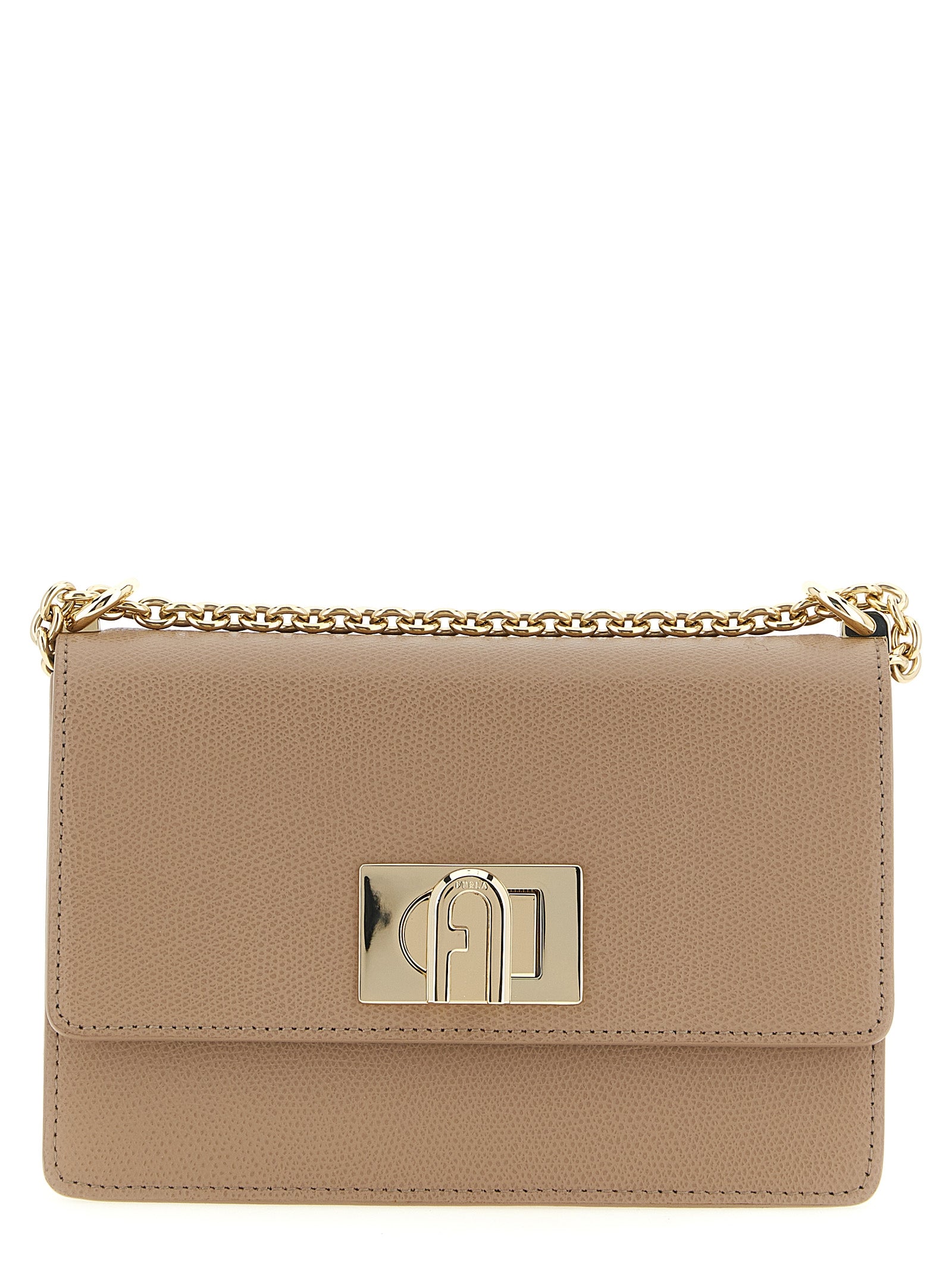 Furla Beige Calfskin Crossbody Bag