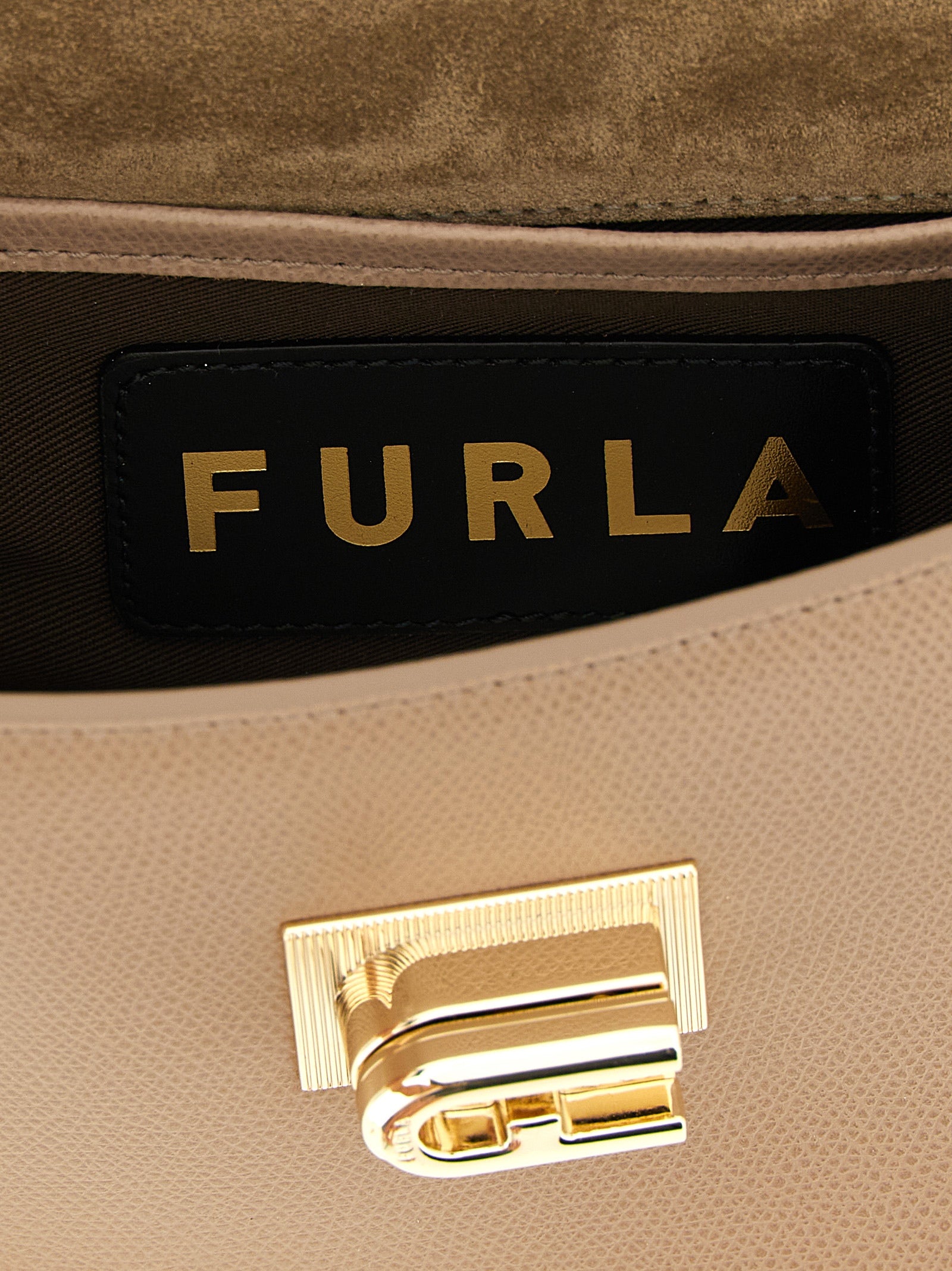 Furla Beige Calfskin Crossbody Bag