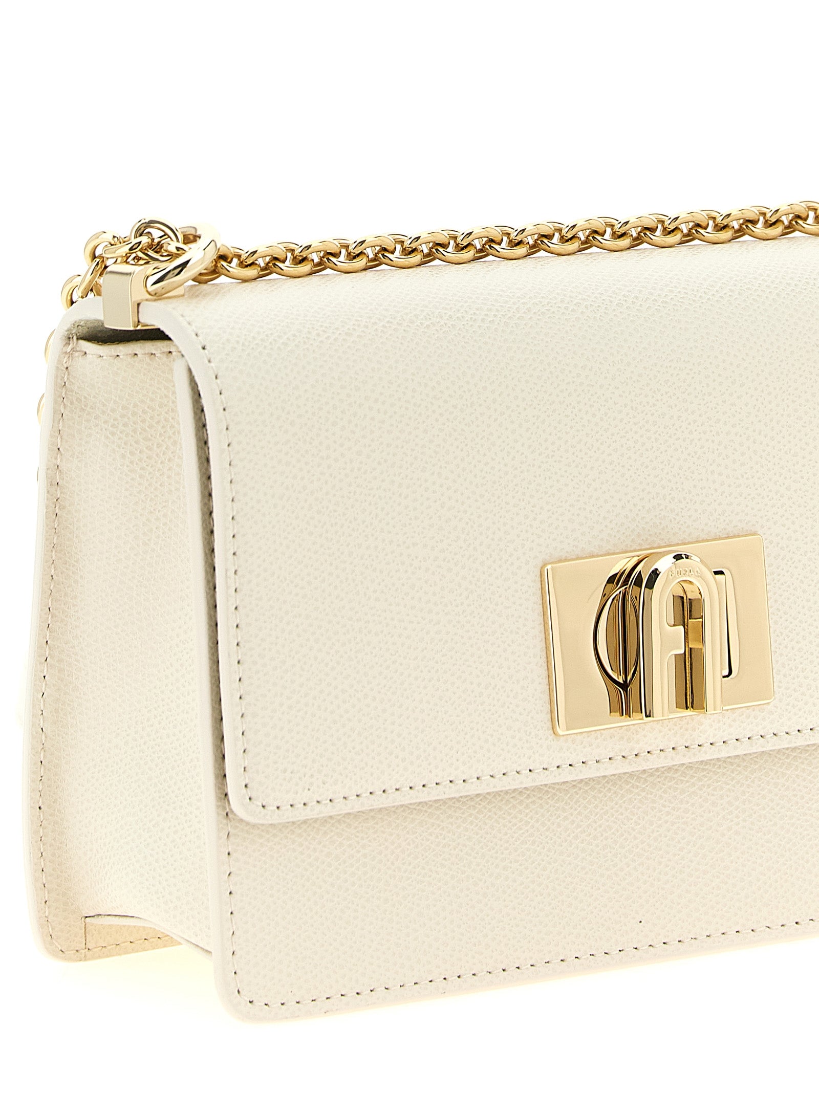 Furla White Calfskin Crossbody Bag