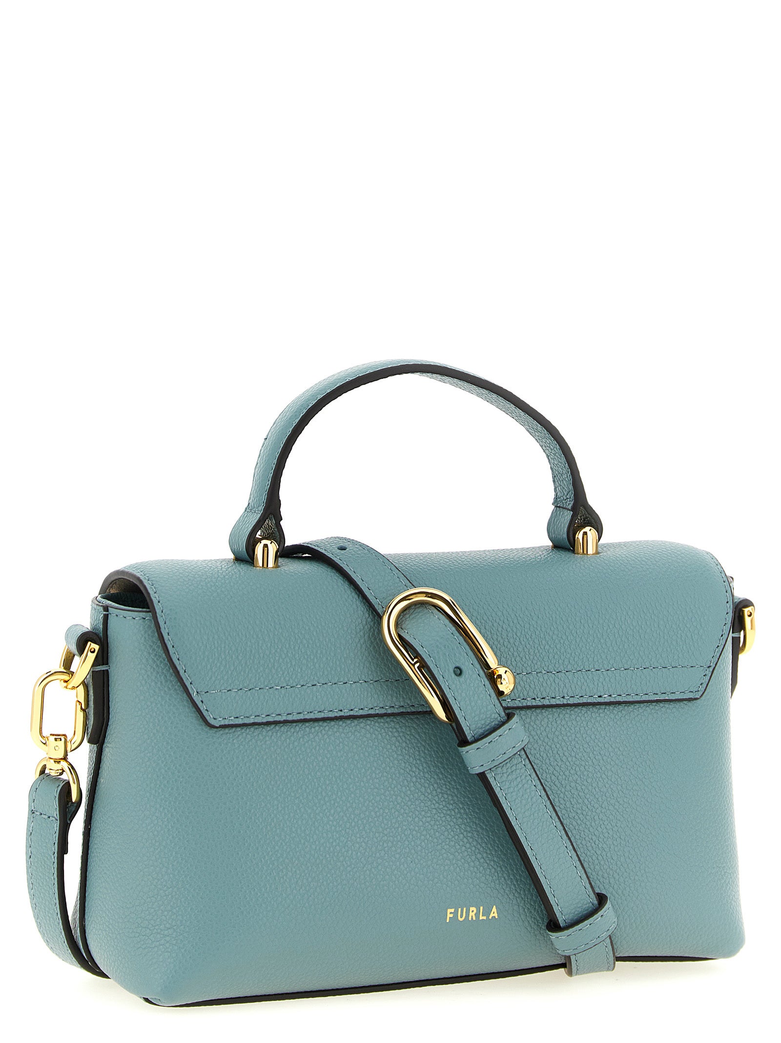 Furla Blue Calfskin Handbag