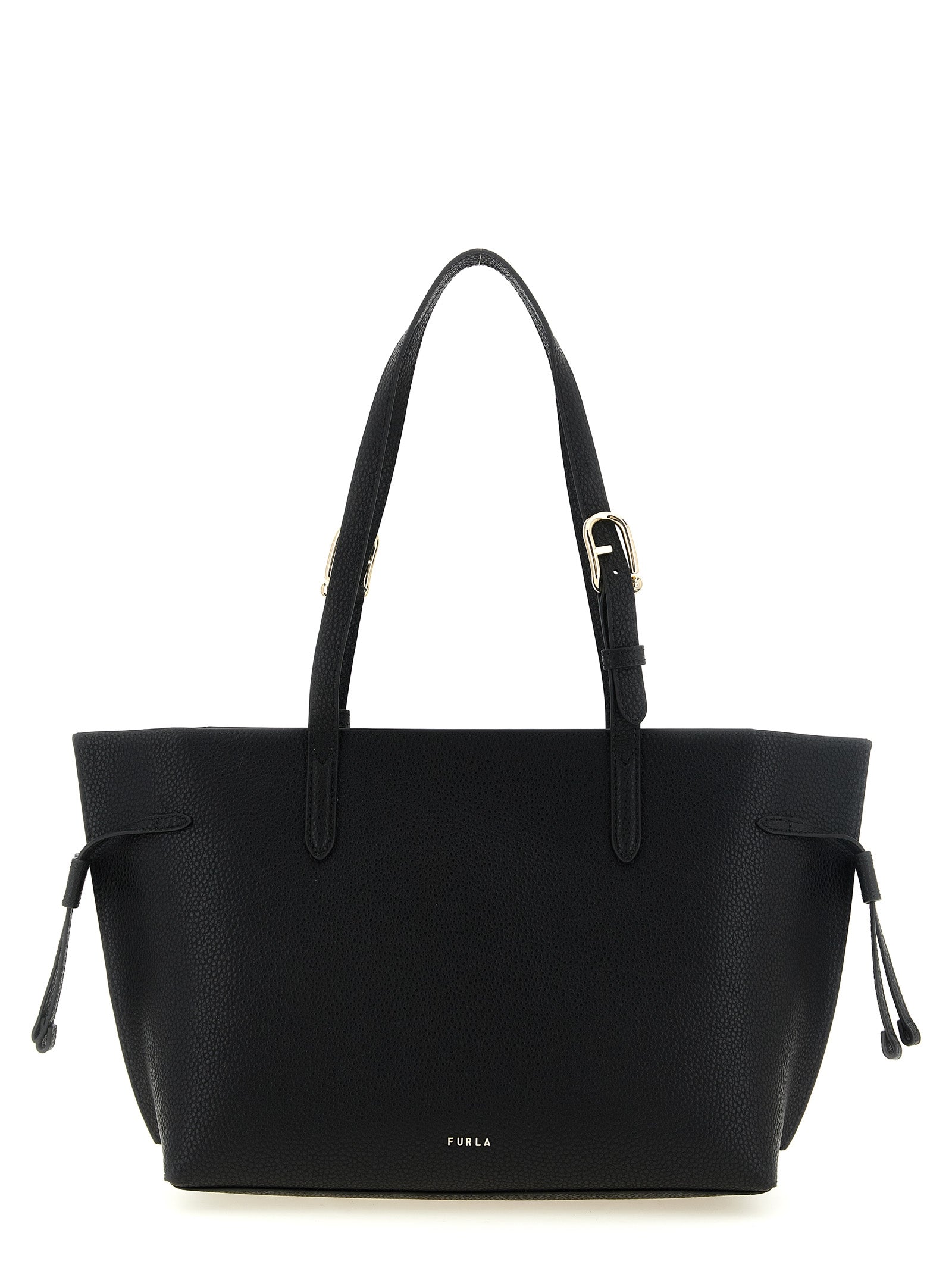 Furla Black Calfskin Tote Bag