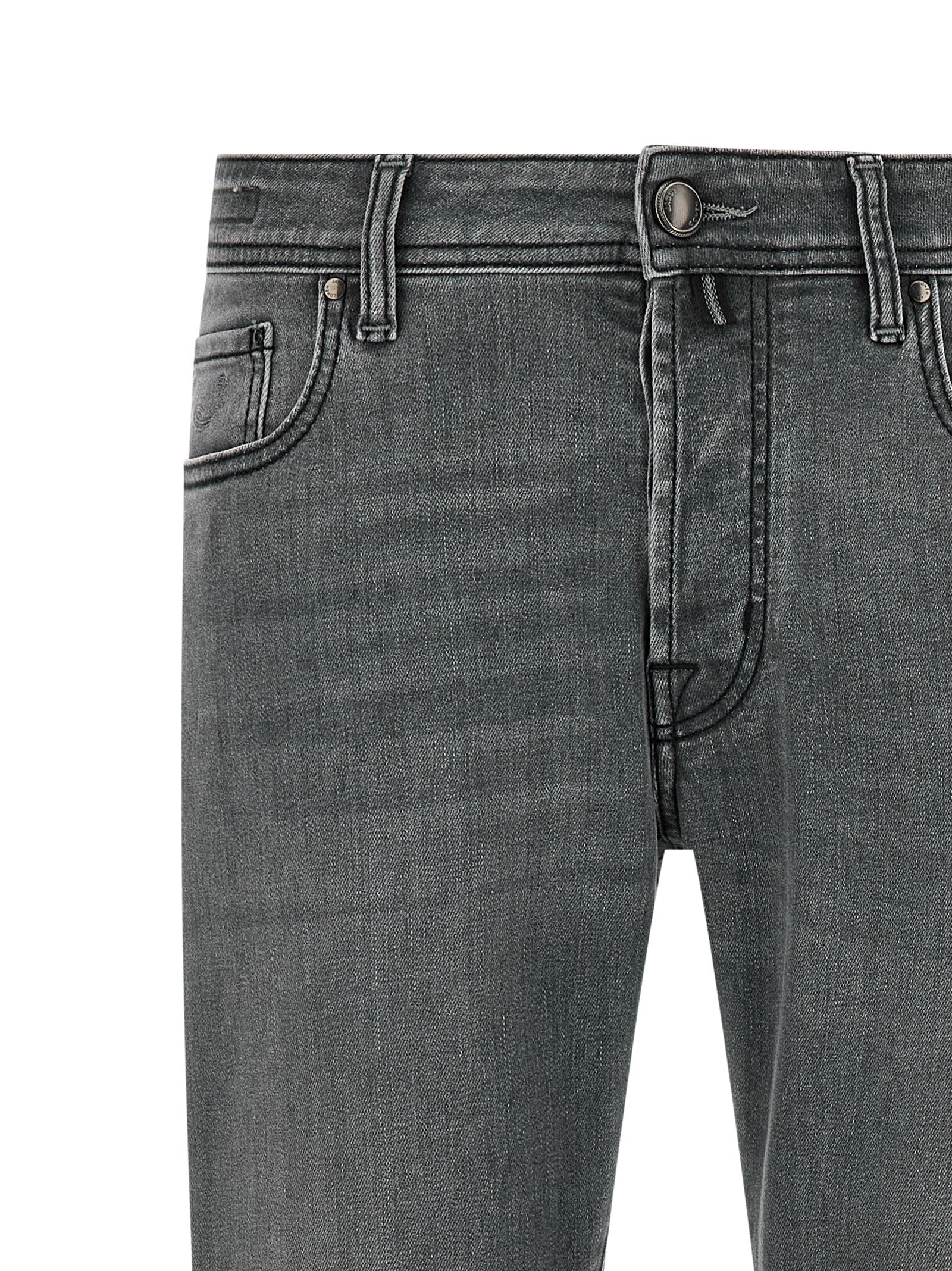 Jacob Cohen Gray Cotton Slim Fit Jeans