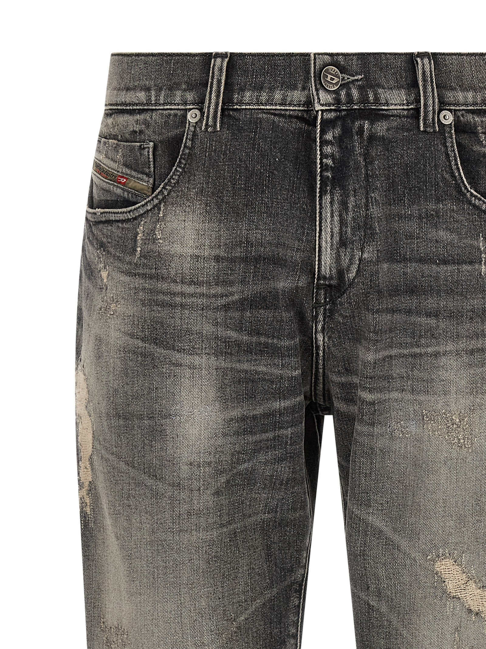 Diesel Gray Cotton Skinny Jeans
