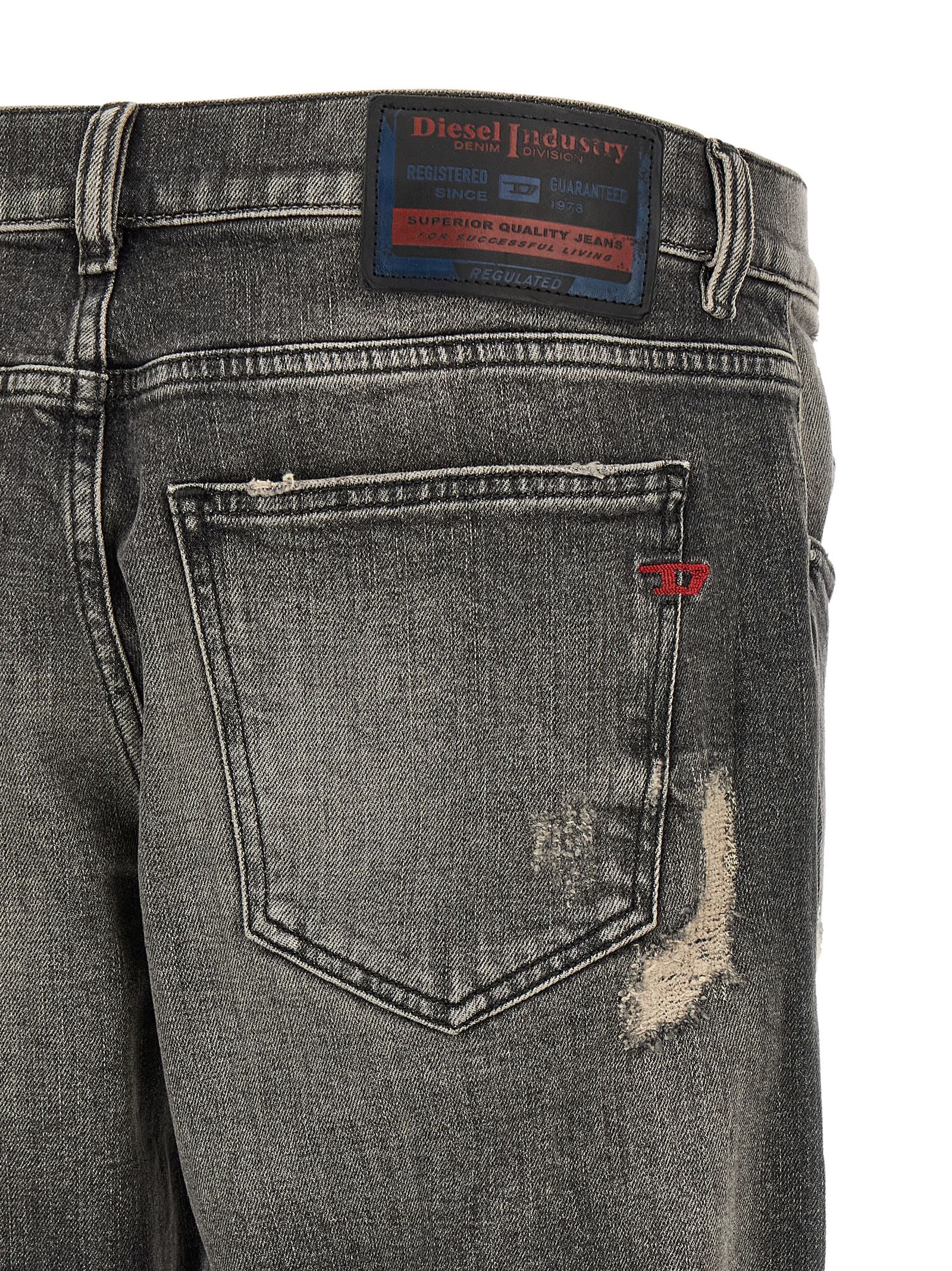 Diesel Gray Cotton Skinny Jeans