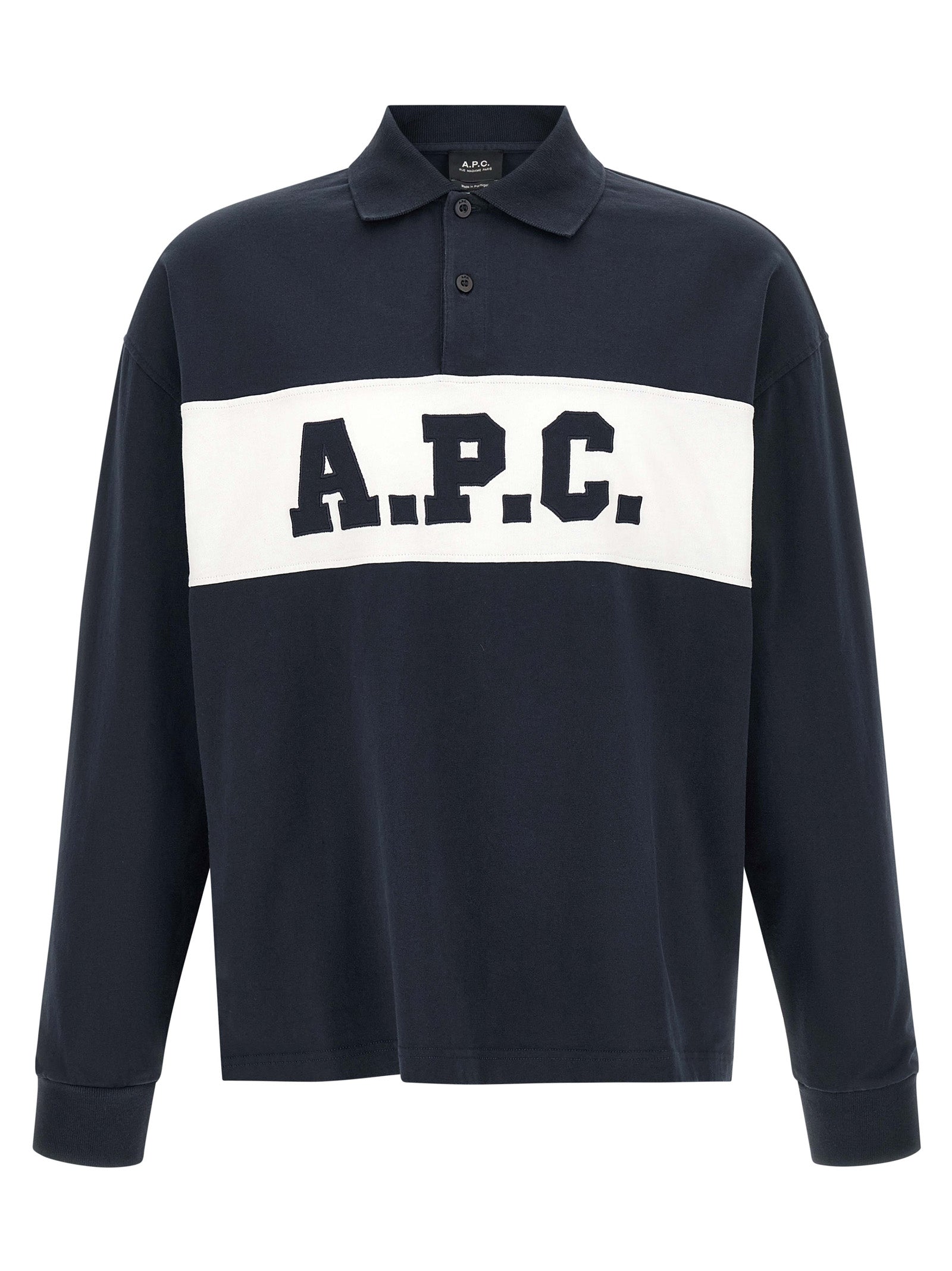 A.P.C. Blue Cotton Polo Shirt