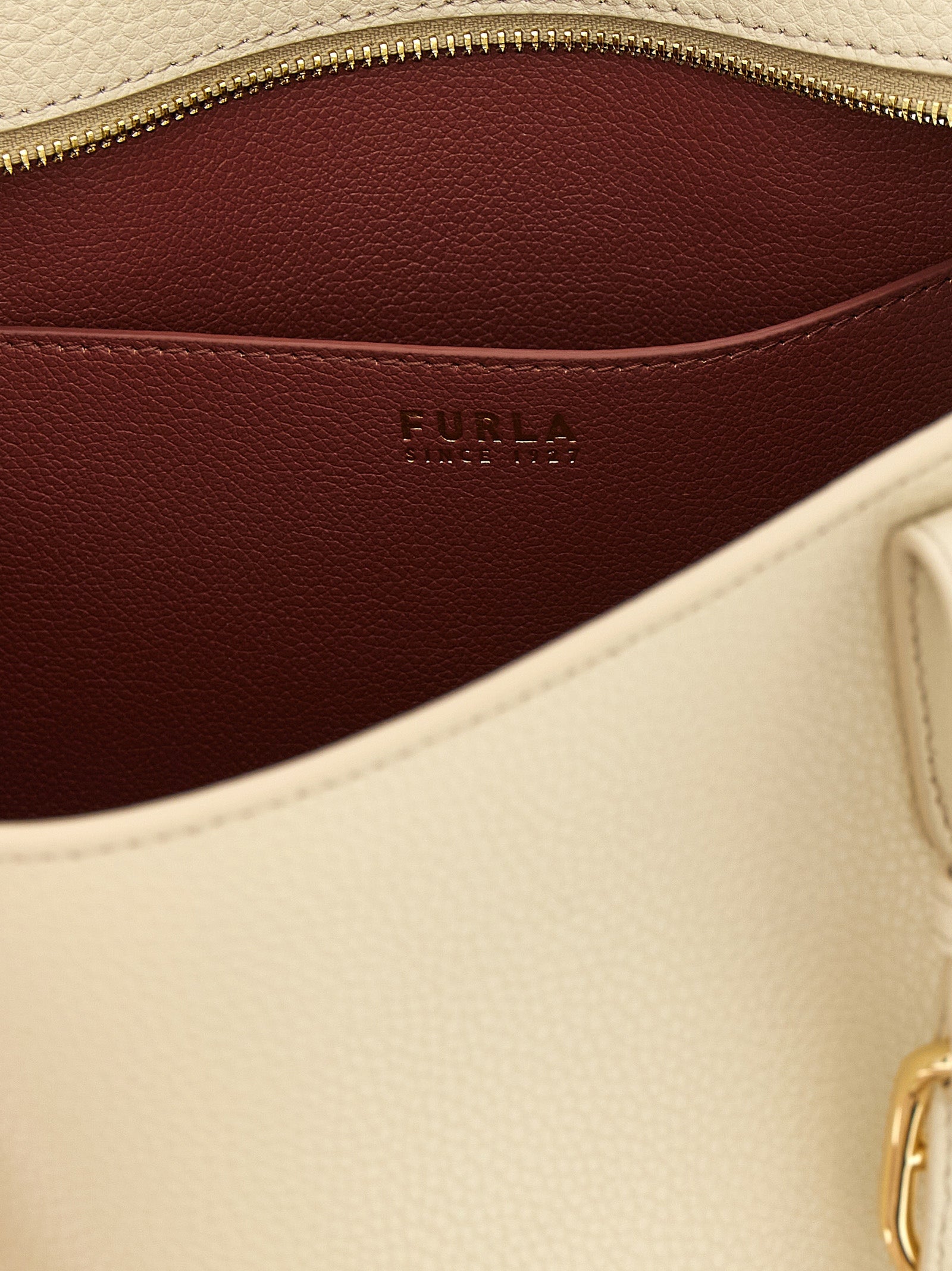 Furla White Calfskin Tote Bag