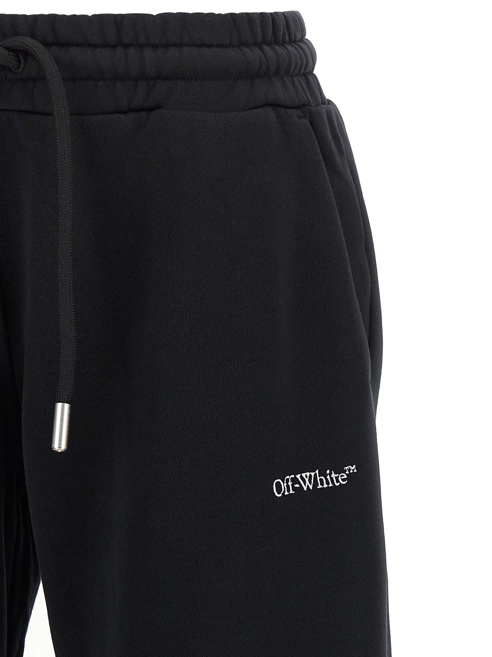 Off-White Black Cotton Joggers (Workout Pants)