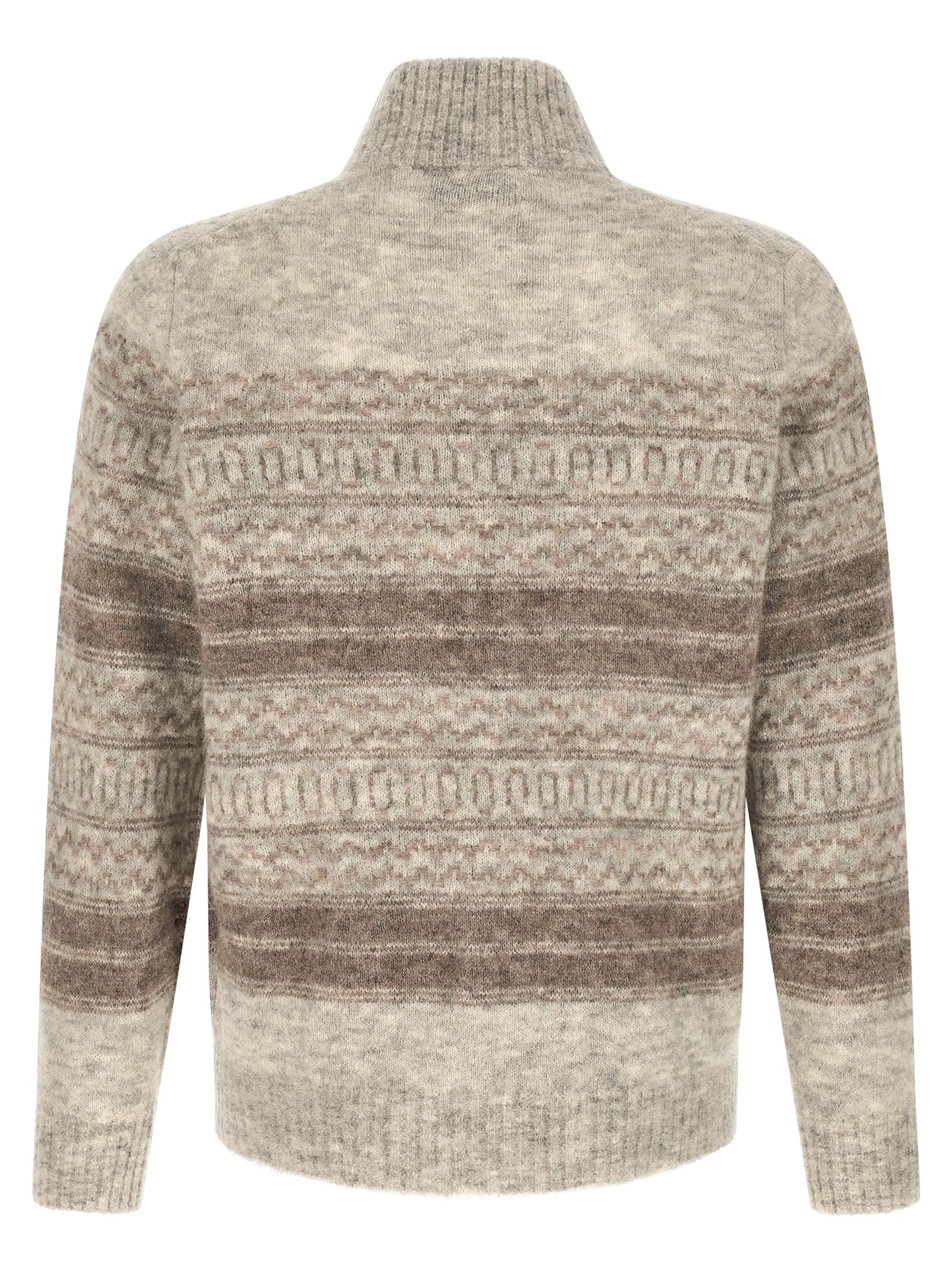 Brunello Cucinelli Beige Alpaca Leather Cardigan