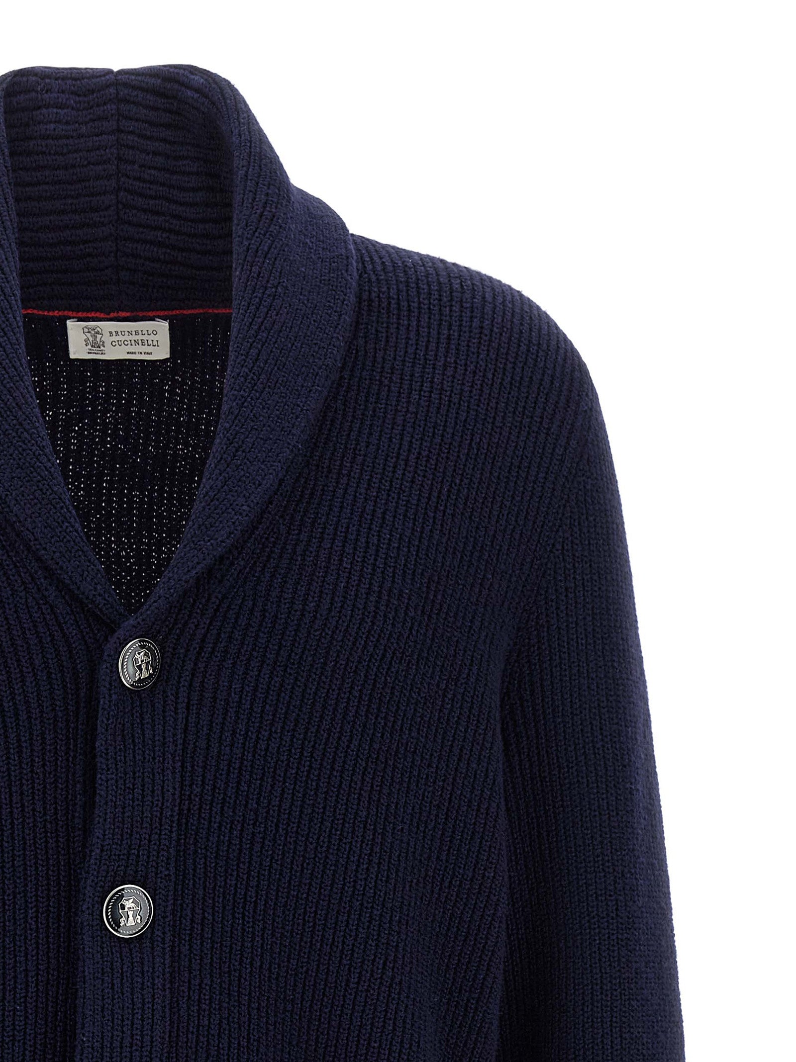 Brunello Cucinelli Blue Cotton Cardigan