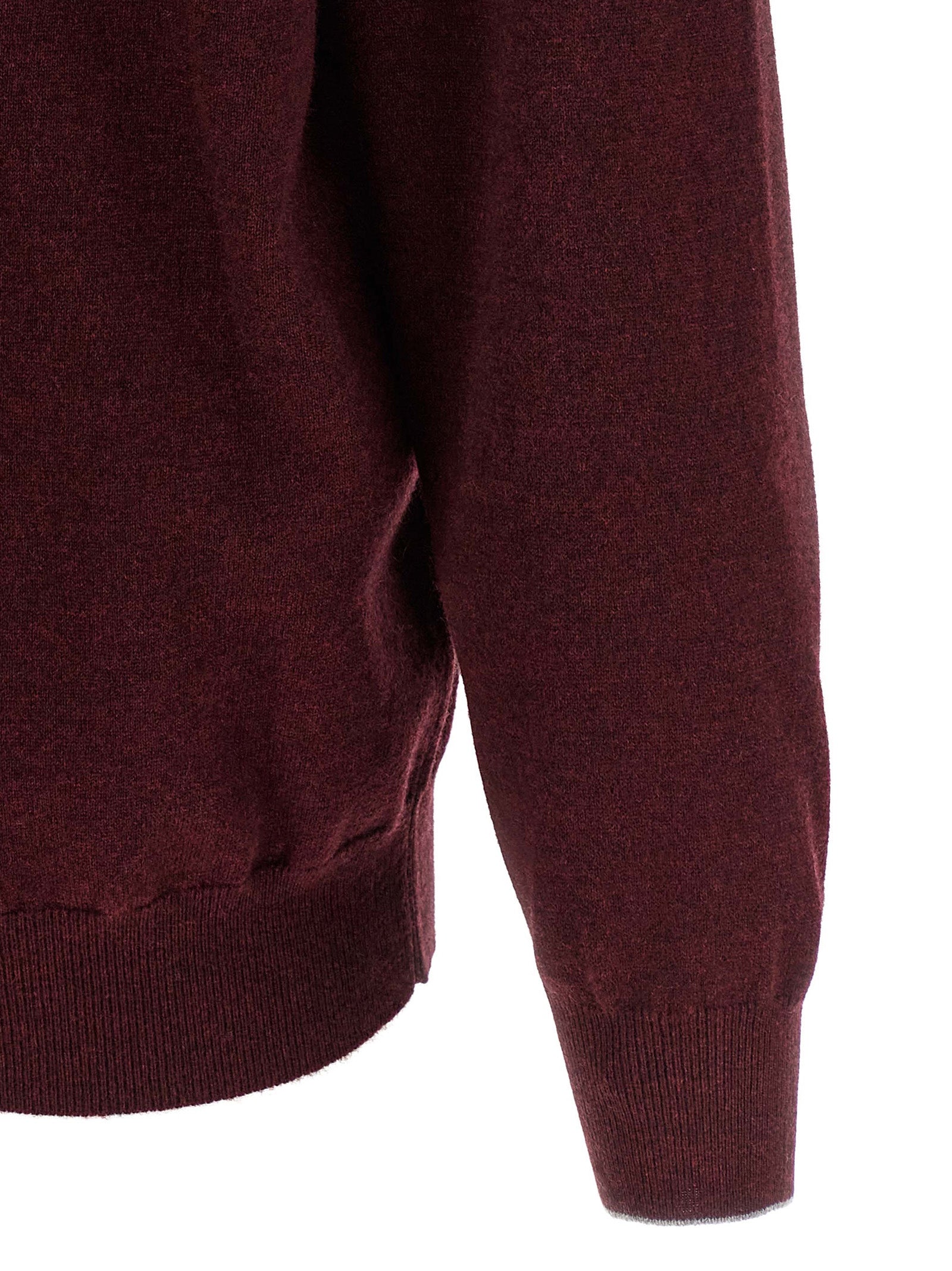 Brunello Cucinelli Bordeaux Cashmere Cardigan