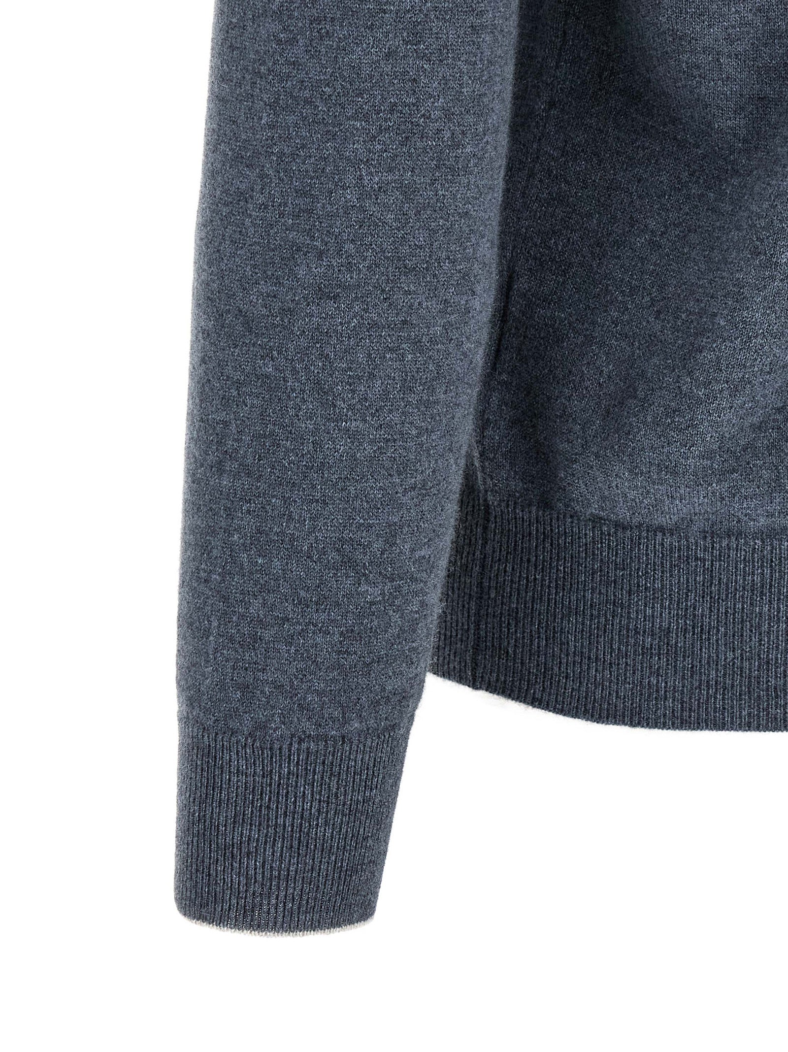 Brunello Cucinelli Blue Cashmere Cardigan