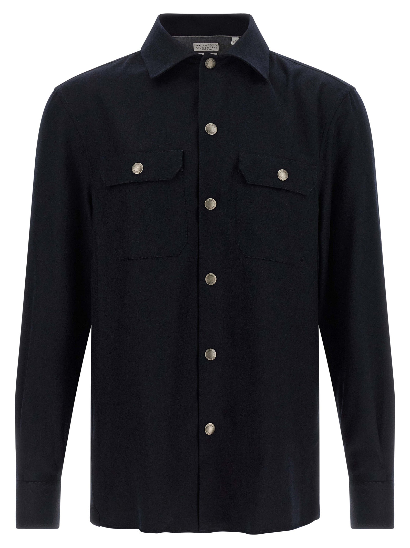 Brunello Cucinelli Blue Virgin Wool Blouse