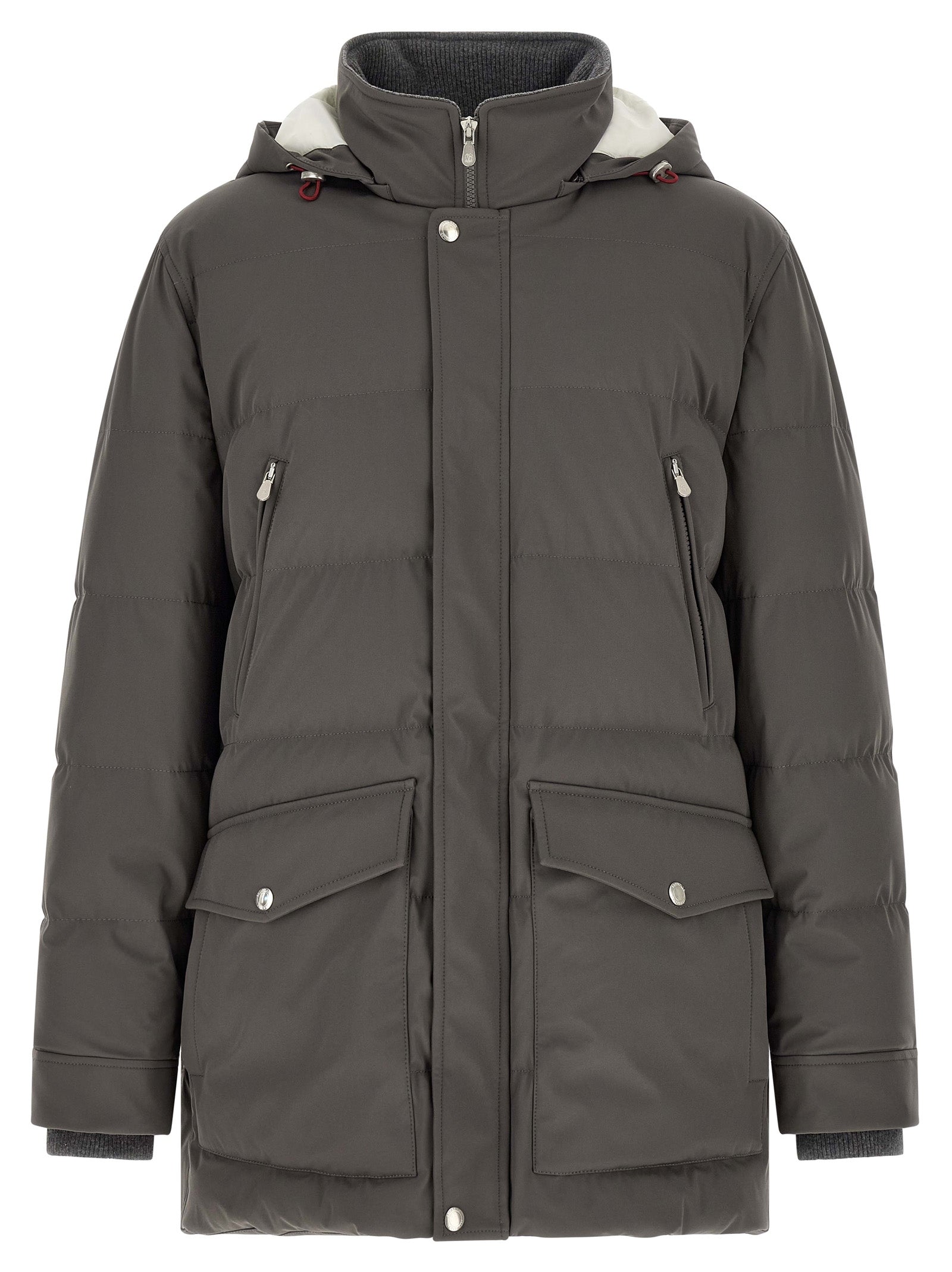 Brunello Cucinelli Gray Polyamide Parka