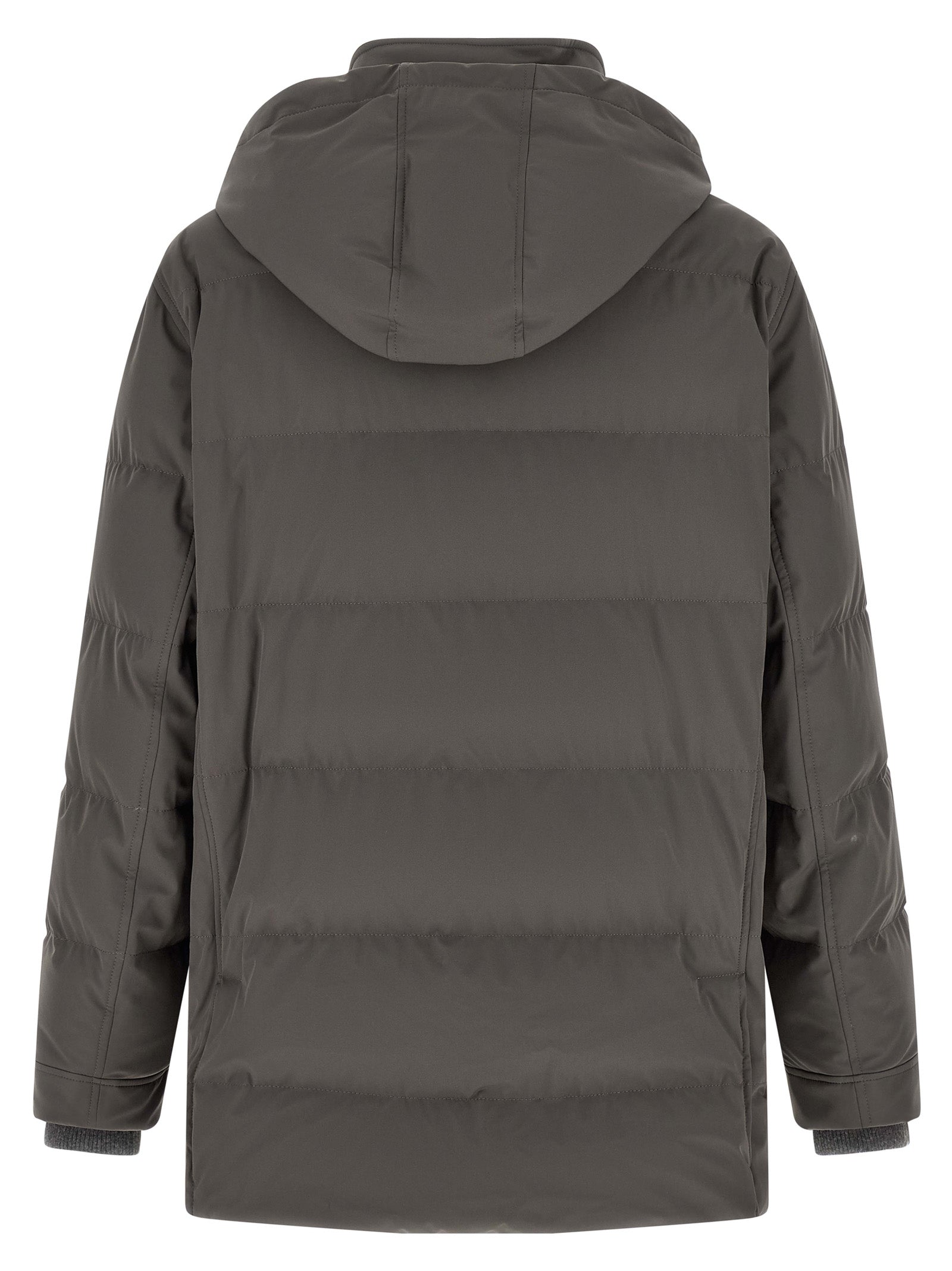 Brunello Cucinelli Gray Polyamide Parka